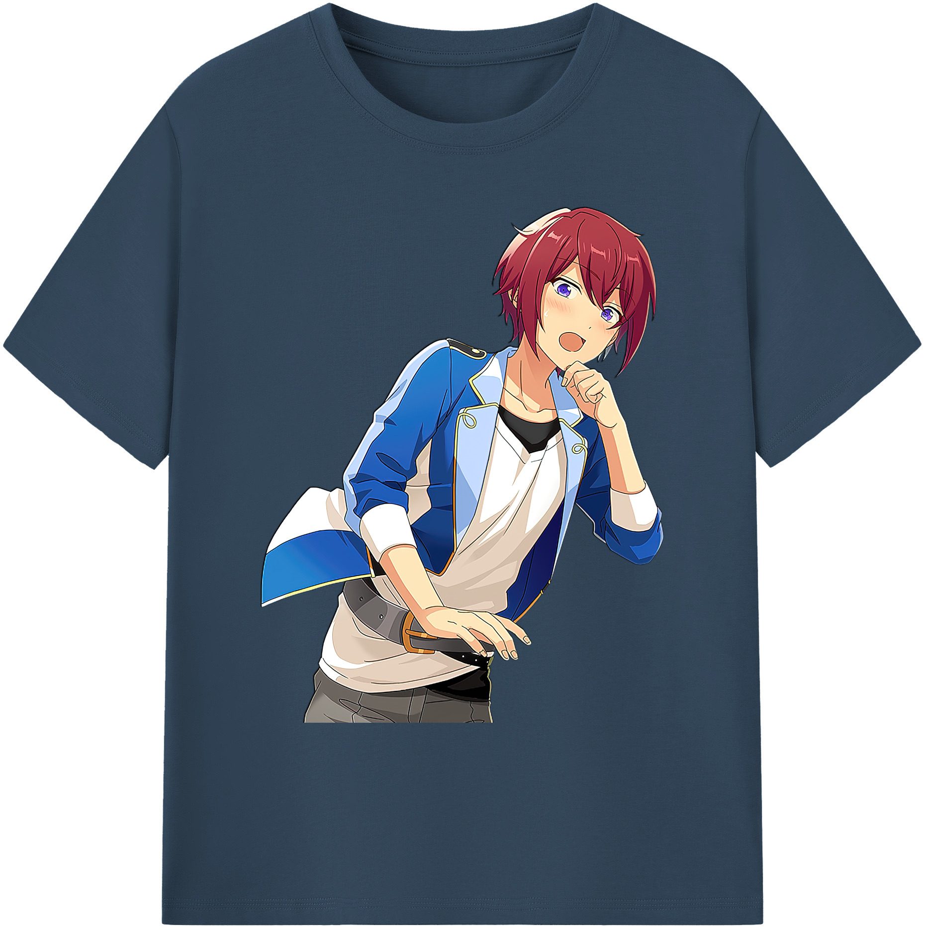 （画像用） あんさんぶるスターズ! Ensemble Stars 綿100％ メンズ半袖Tシャツ｜肌触りやわらか＆通気性