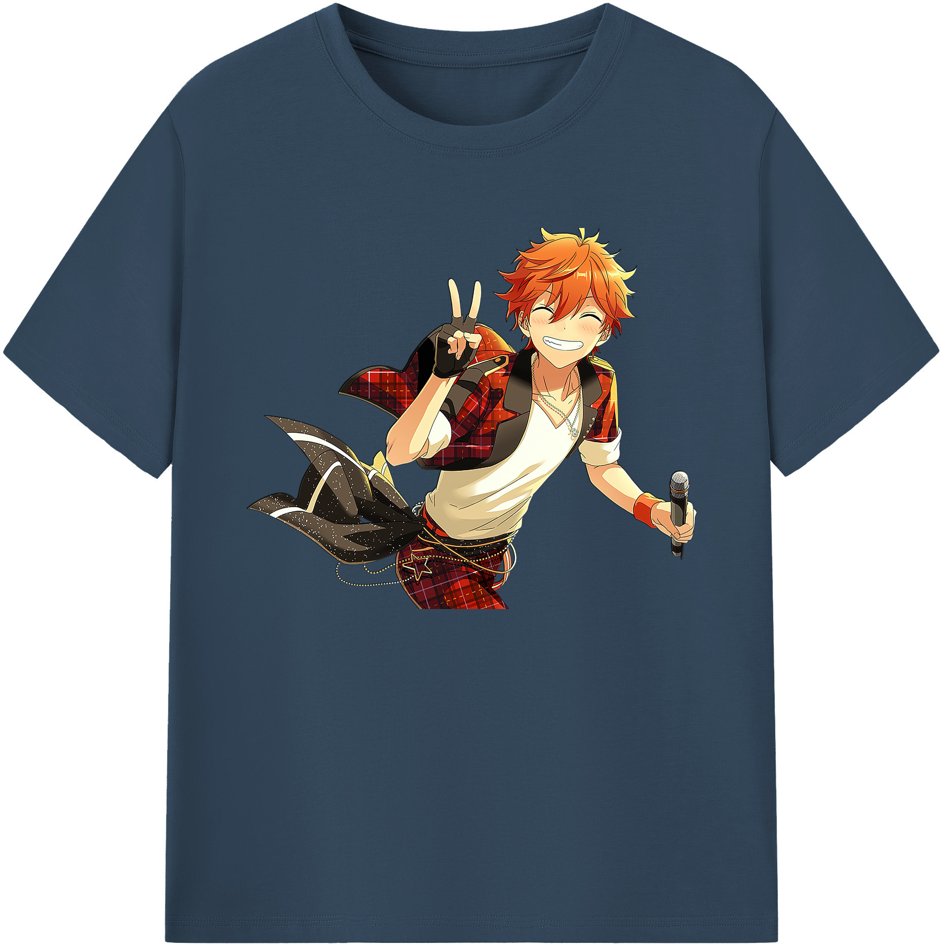 （画像用） あんさんぶるスターズ! Ensemble Stars 綿100％ メンズ半袖Tシャツ｜肌触りやわらか＆通気性