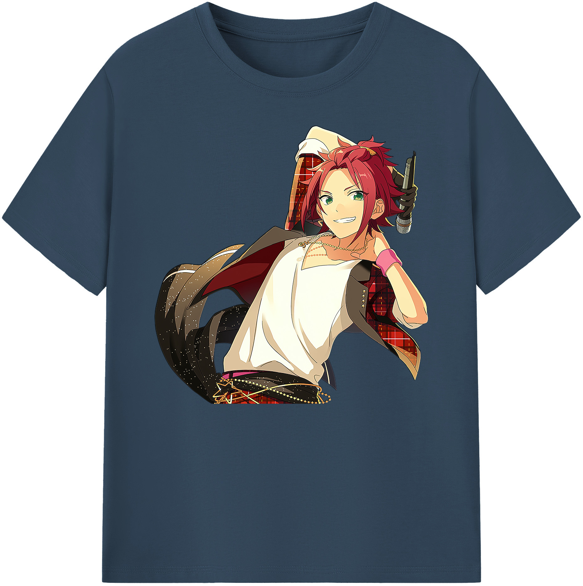 （画像用） あんさんぶるスターズ! Ensemble Stars 綿100％ メンズ半袖Tシャツ｜肌触りやわらか＆通気性
