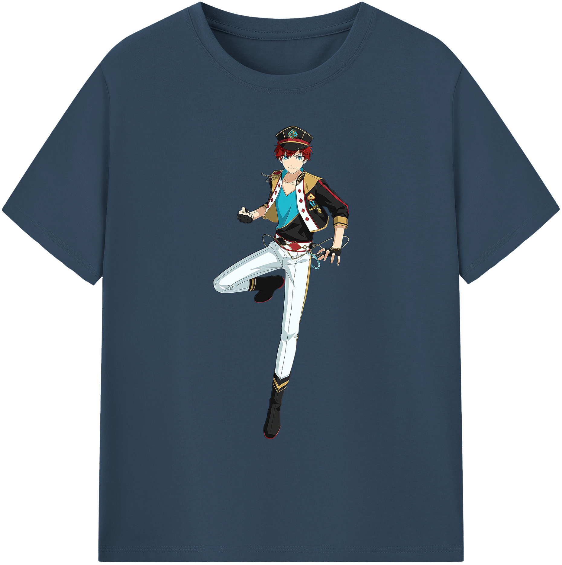 （画像用） あんさんぶるスターズ! Ensemble Stars 綿100％ メンズ半袖Tシャツ｜肌触りやわらか＆通気性