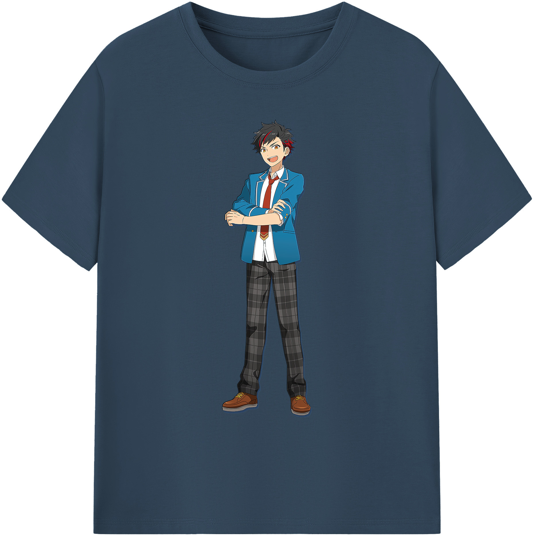 （画像用） あんさんぶるスターズ! Ensemble Stars 綿100％ メンズ半袖Tシャツ｜肌触りやわらか＆通気性