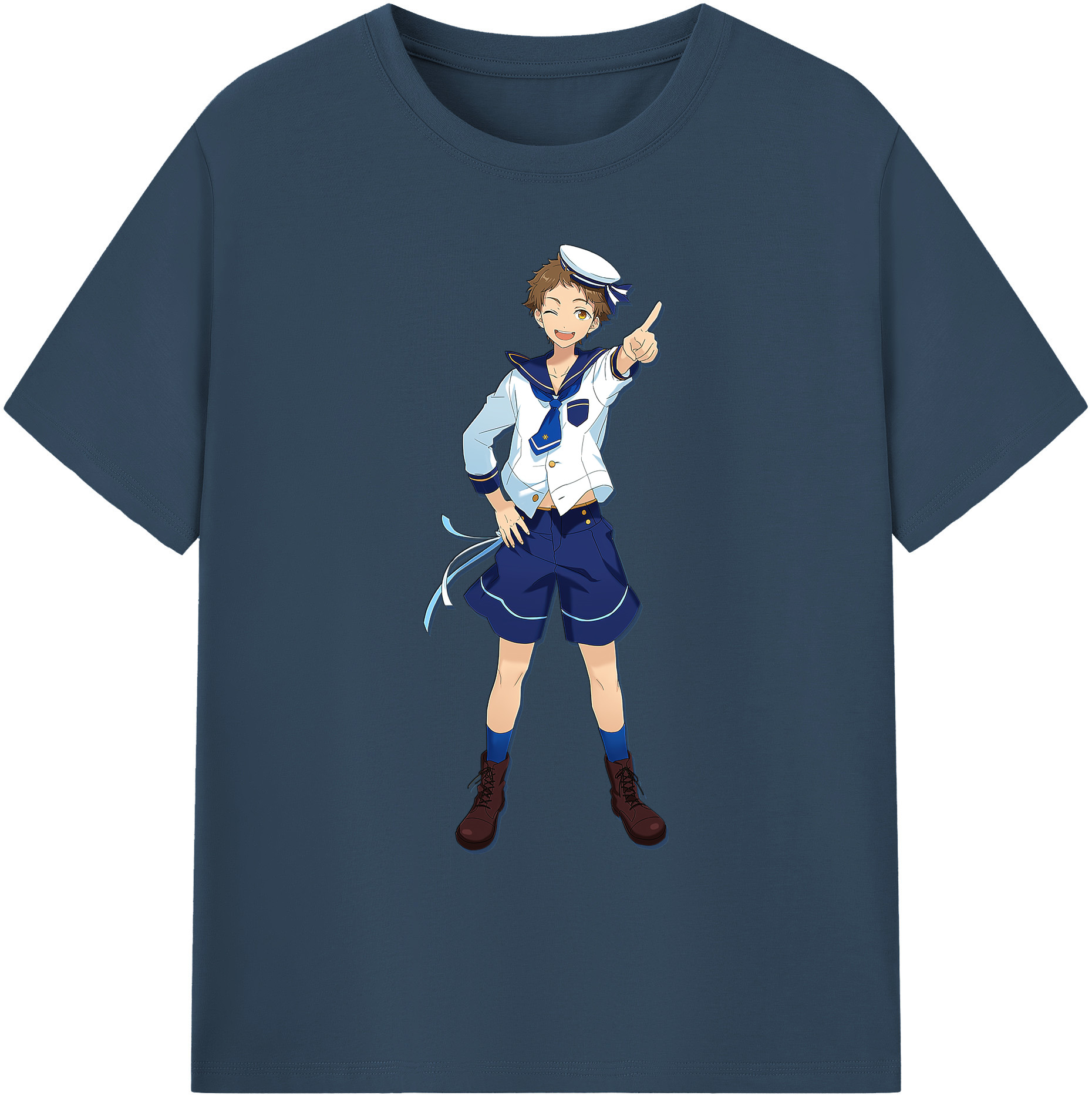 （画像用） あんさんぶるスターズ! Ensemble Stars 綿100％ メンズ半袖Tシャツ｜肌触りやわらか＆通気性