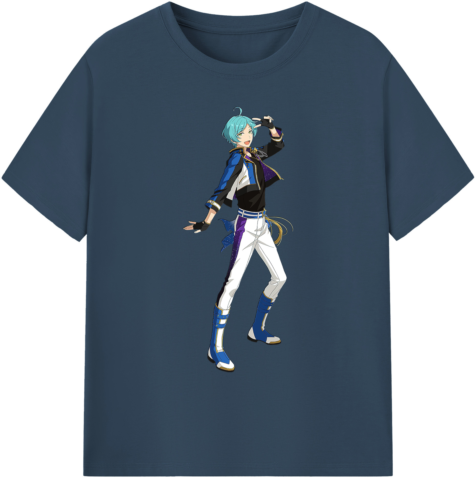 （画像用） あんさんぶるスターズ! Ensemble Stars 綿100％ メンズ半袖Tシャツ｜肌触りやわらか＆通気性