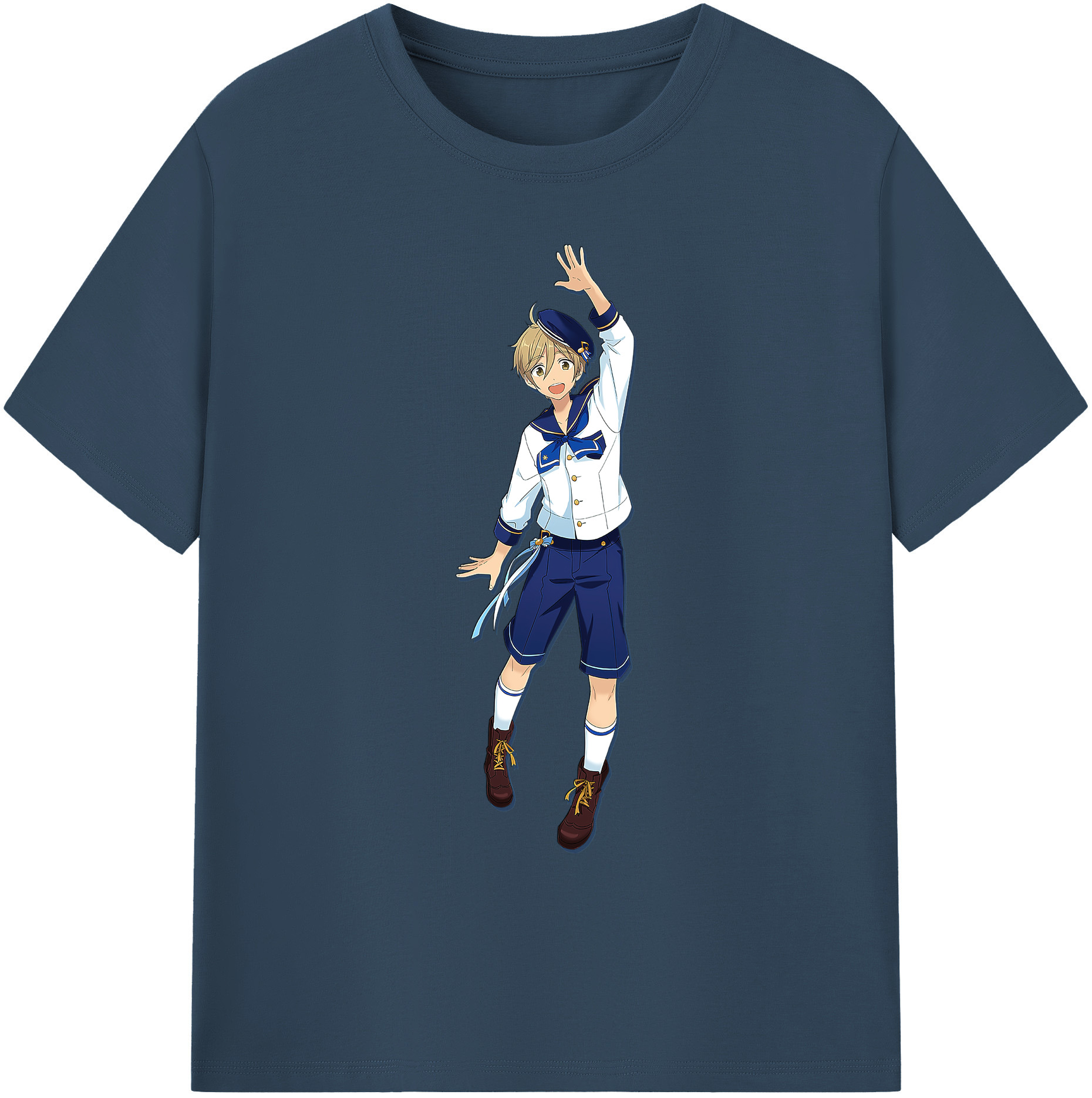 （画像用） あんさんぶるスターズ! Ensemble Stars 綿100％ メンズ半袖Tシャツ｜肌触りやわらか＆通気性