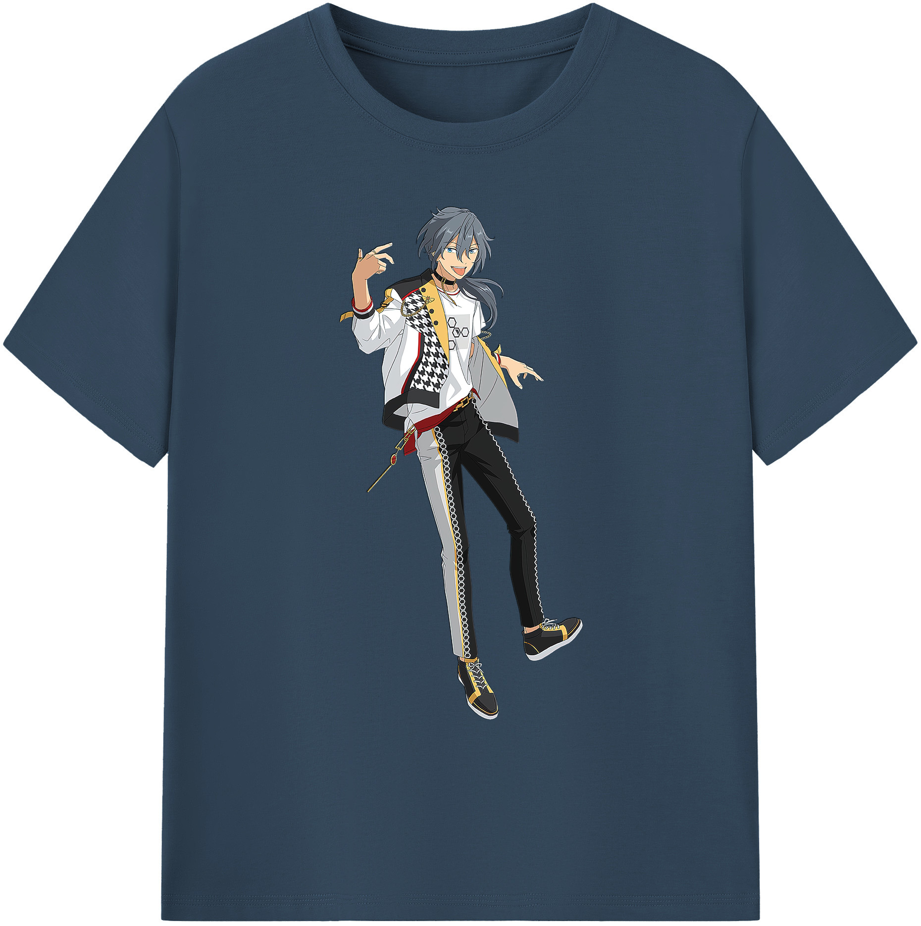 （画像用） あんさんぶるスターズ! Ensemble Stars 綿100％ メンズ半袖Tシャツ｜肌触りやわらか＆通気性
