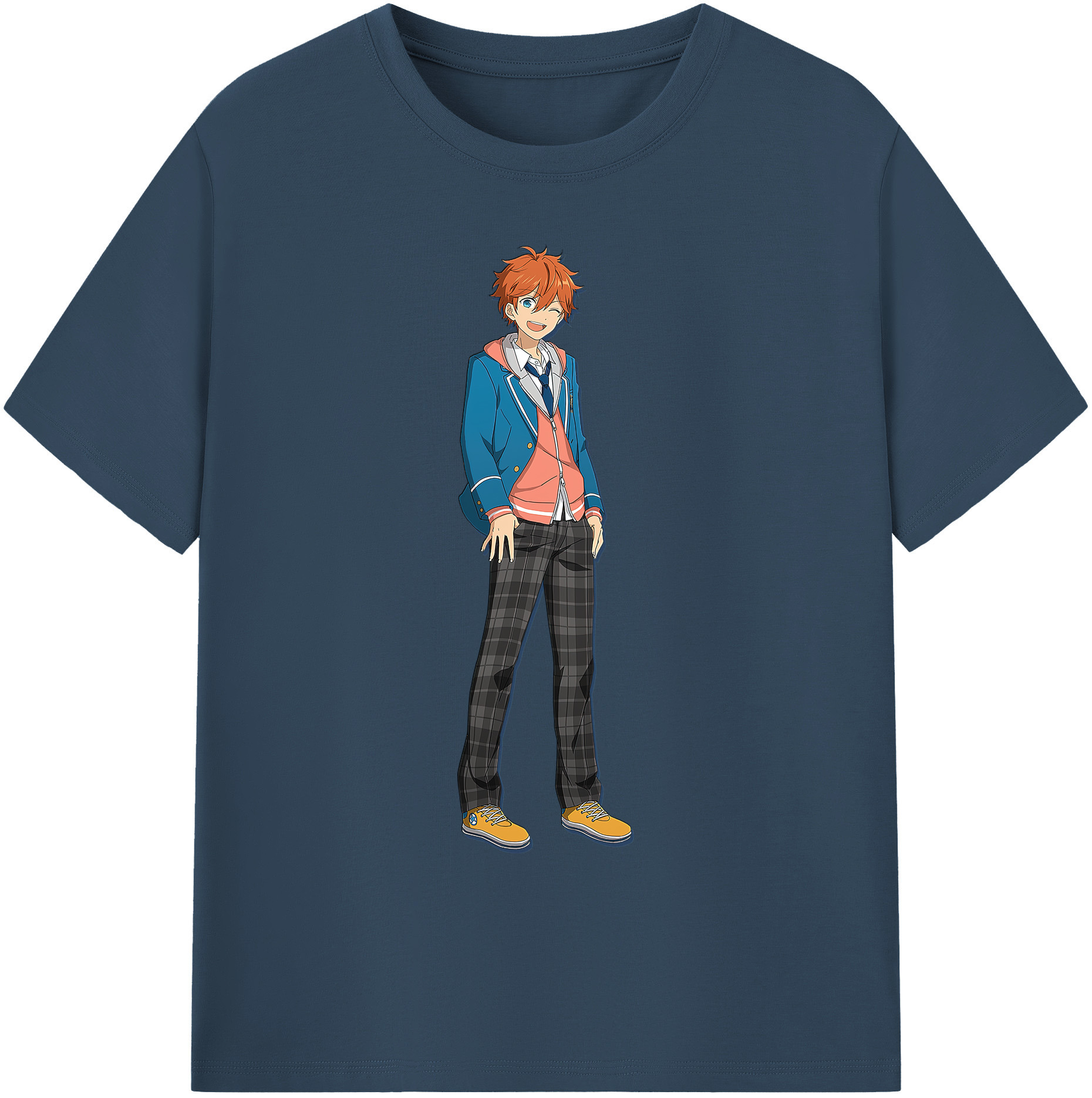 （画像用） あんさんぶるスターズ! Ensemble Stars 綿100％ メンズ半袖Tシャツ｜肌触りやわらか＆通気性