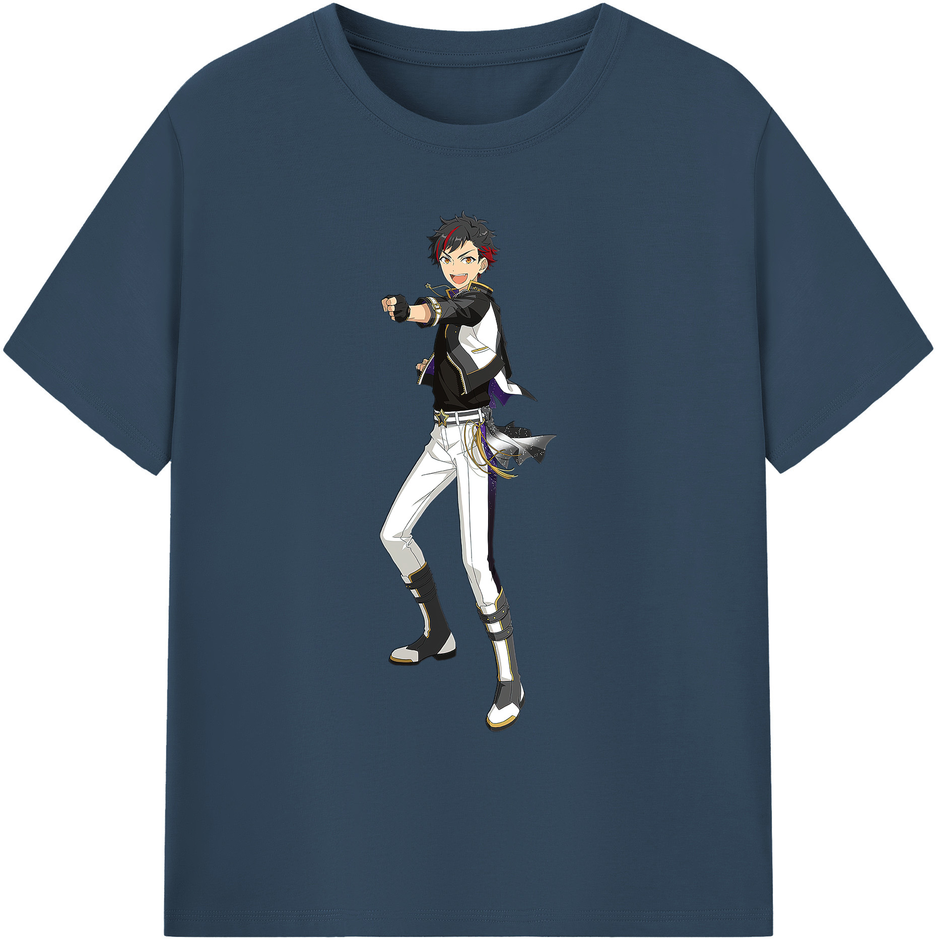 （画像用） あんさんぶるスターズ! Ensemble Stars 綿100％ メンズ半袖Tシャツ｜肌触りやわらか＆通気性