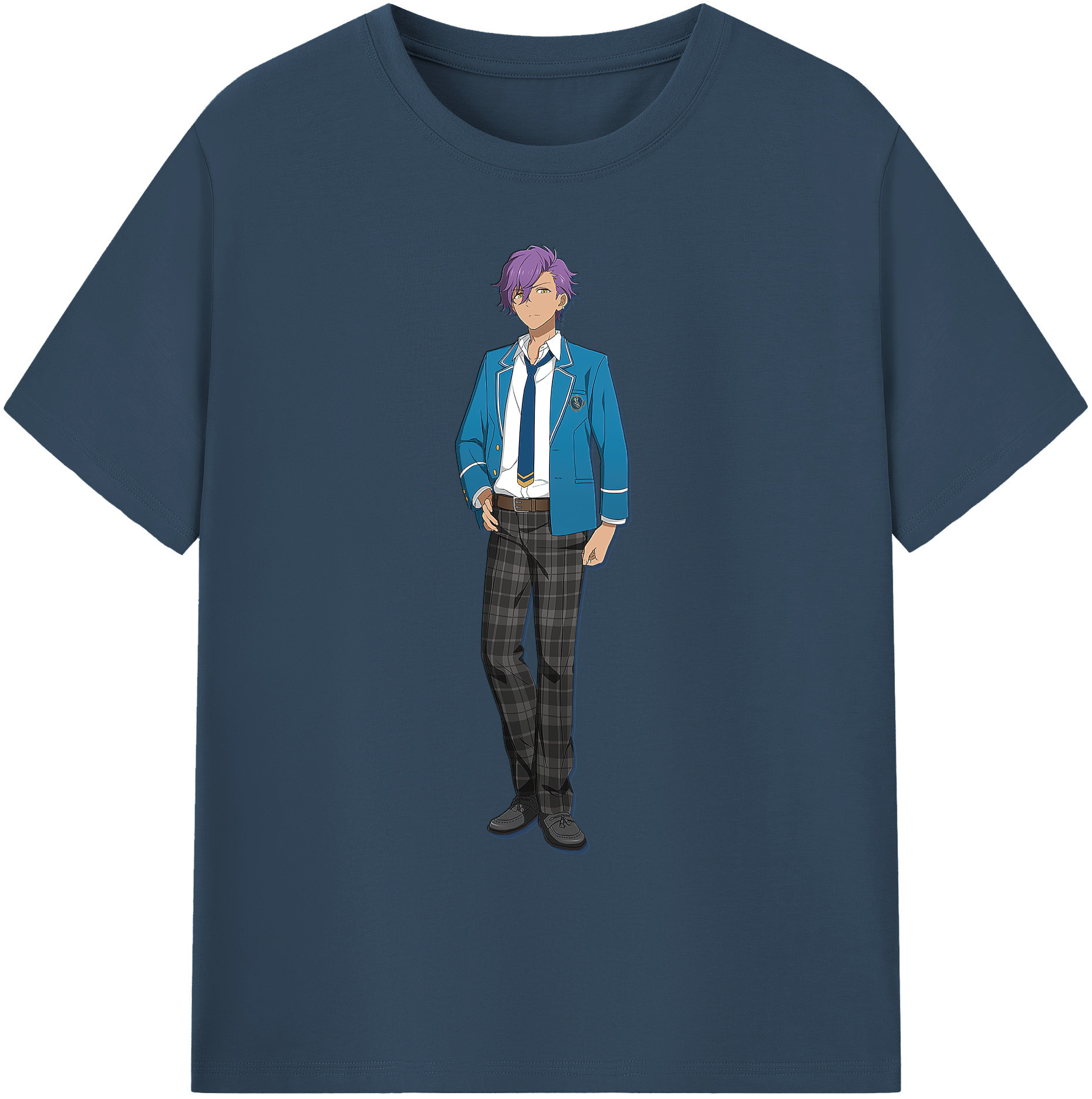 （画像用） あんさんぶるスターズ! Ensemble Stars 綿100％ メンズ半袖Tシャツ｜肌触りやわらか＆通気性