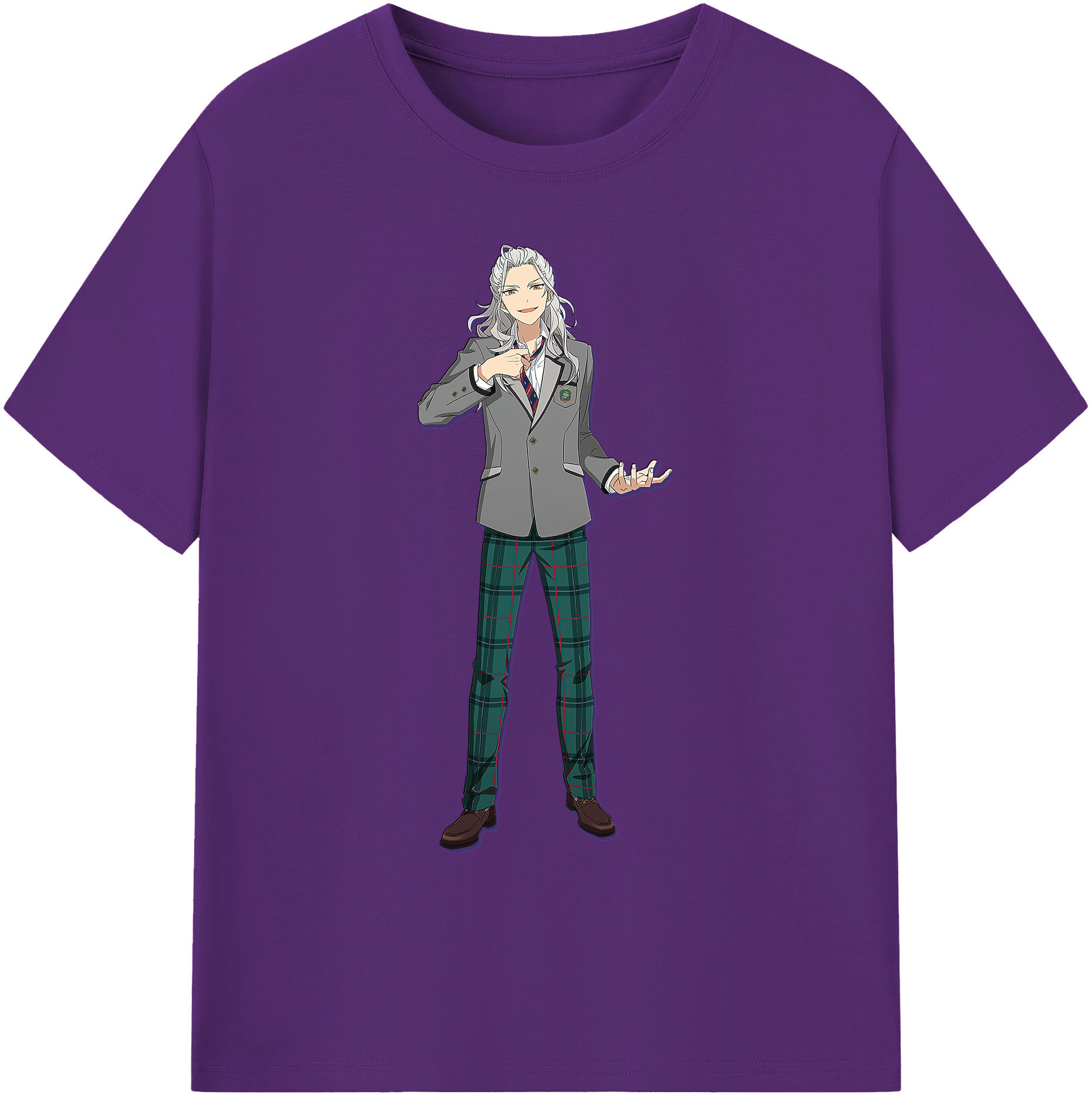 （画像用） あんさんぶるスターズ! Ensemble Stars 綿100％ メンズ半袖Tシャツ｜肌触りやわらか＆通気性