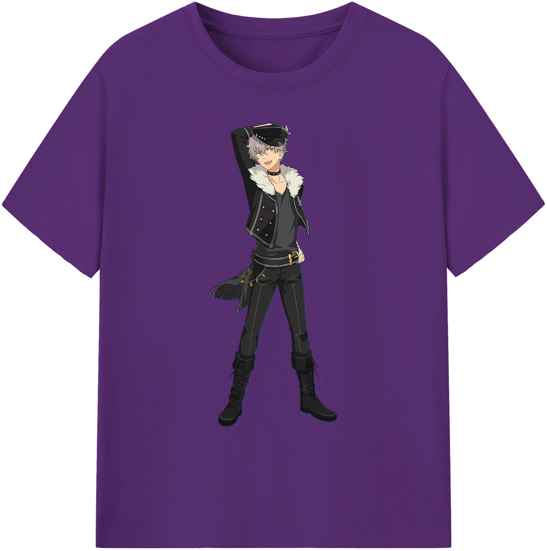 （画像用） あんさんぶるスターズ! Ensemble Stars 綿100％ メンズ半袖Tシャツ｜肌触りやわらか＆通気性