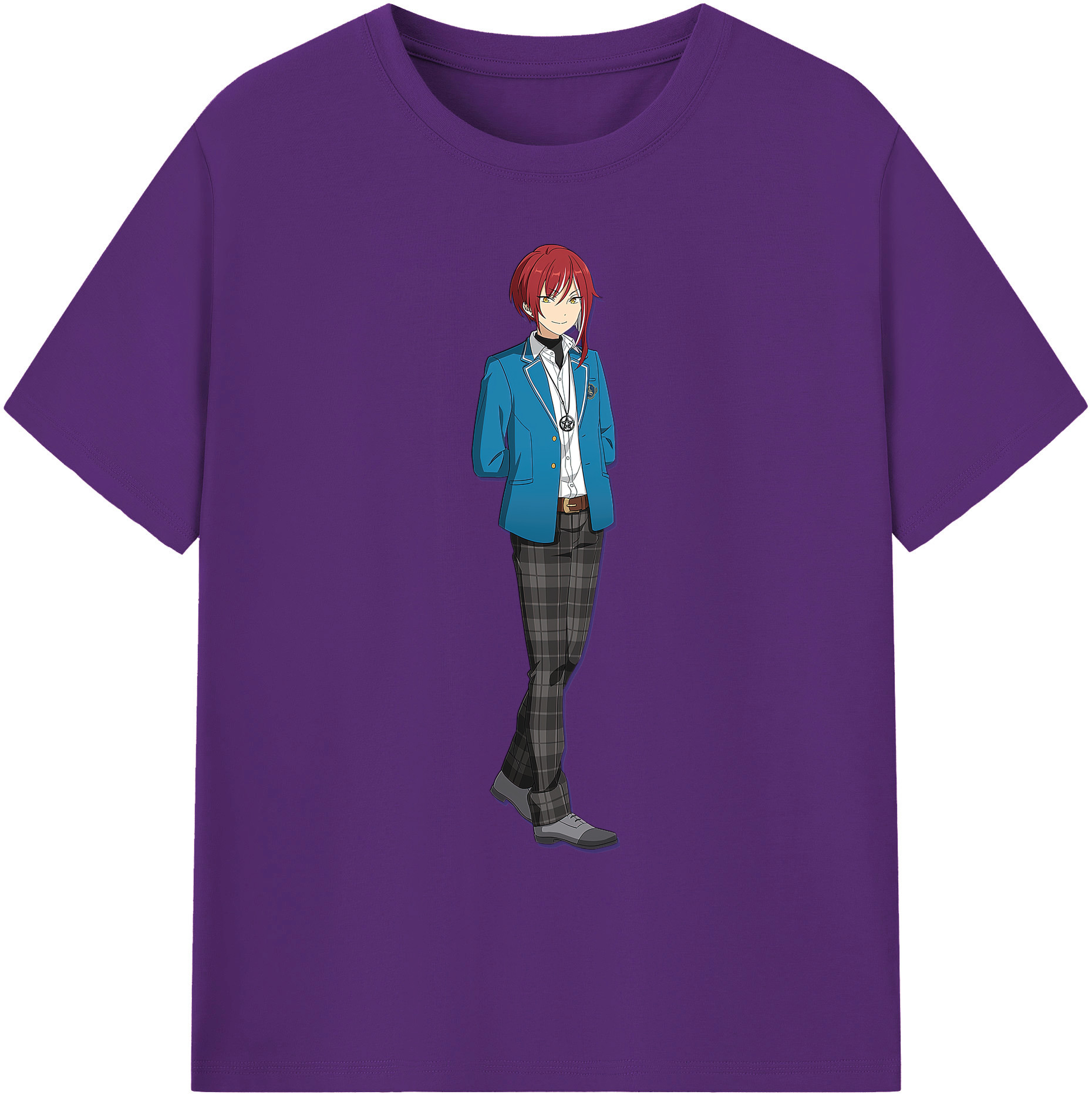 （画像用） あんさんぶるスターズ! Ensemble Stars 綿100％ メンズ半袖Tシャツ｜肌触りやわらか＆通気性