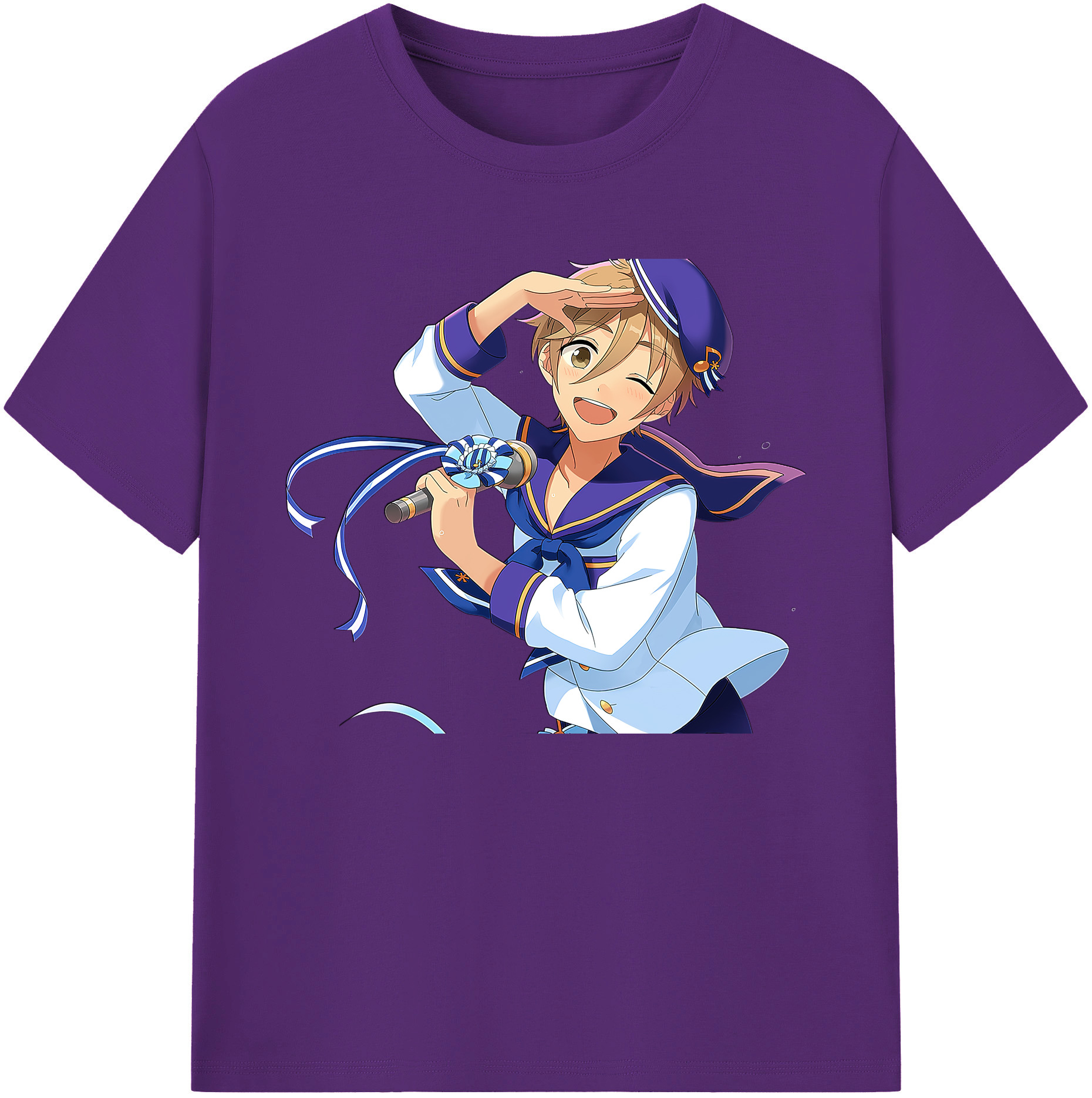 （画像用） あんさんぶるスターズ! Ensemble Stars 綿100％ メンズ半袖Tシャツ｜肌触りやわらか＆通気性