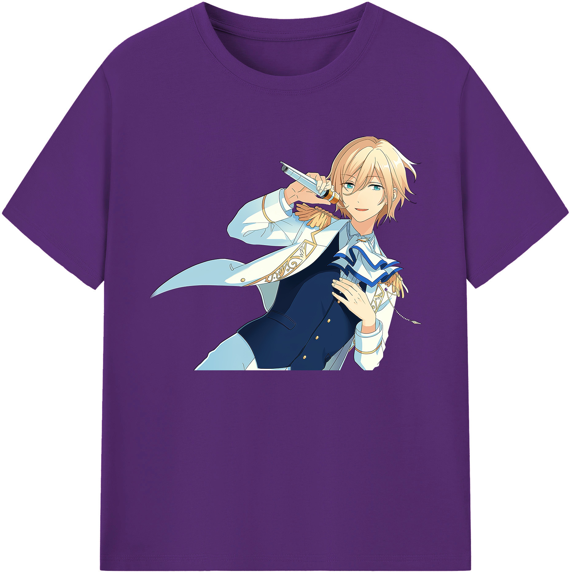 （画像用） あんさんぶるスターズ! Ensemble Stars 綿100％ メンズ半袖Tシャツ｜肌触りやわらか＆通気性