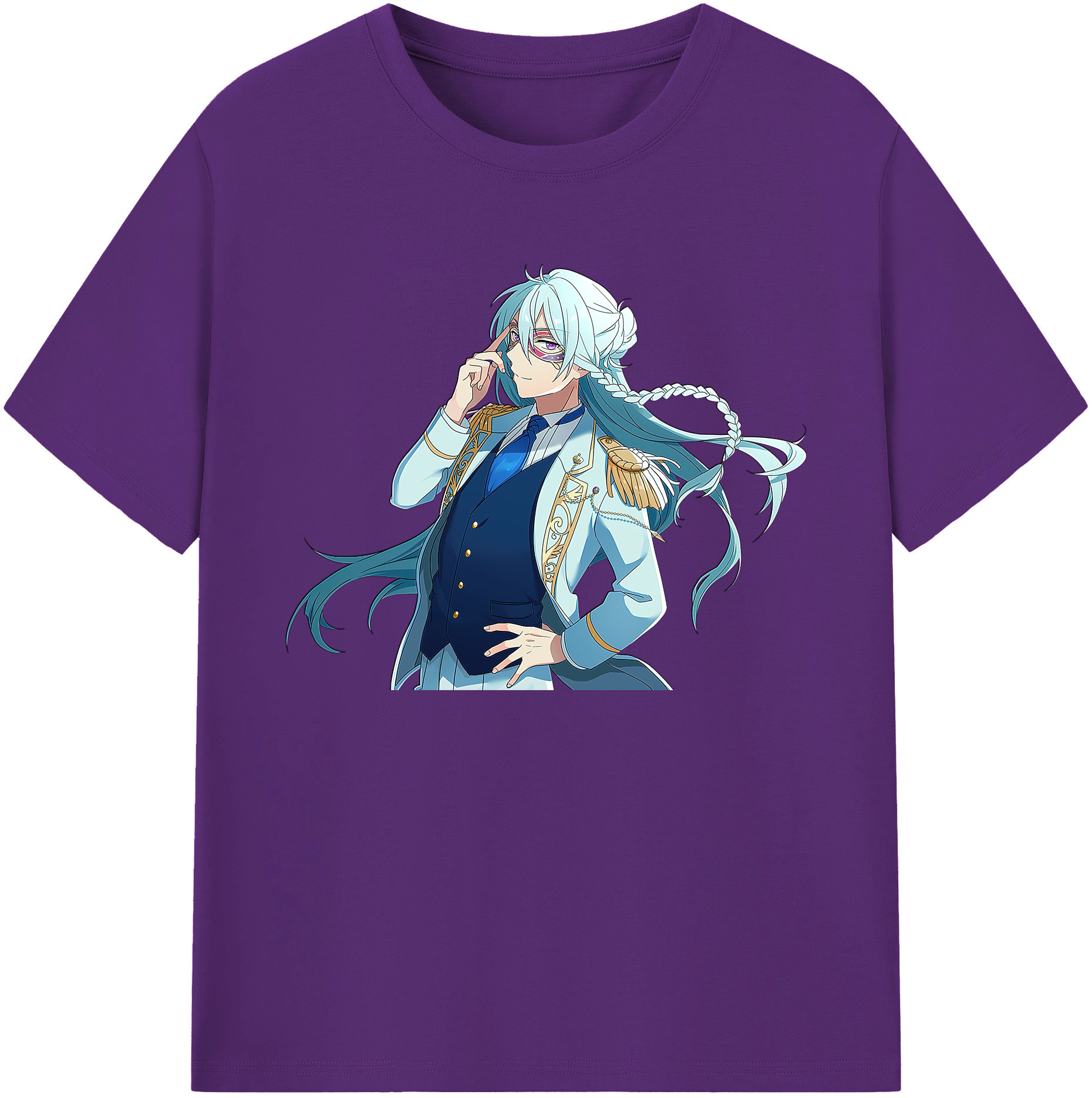 （画像用） あんさんぶるスターズ! Ensemble Stars 綿100％ メンズ半袖Tシャツ｜肌触りやわらか＆通気性
