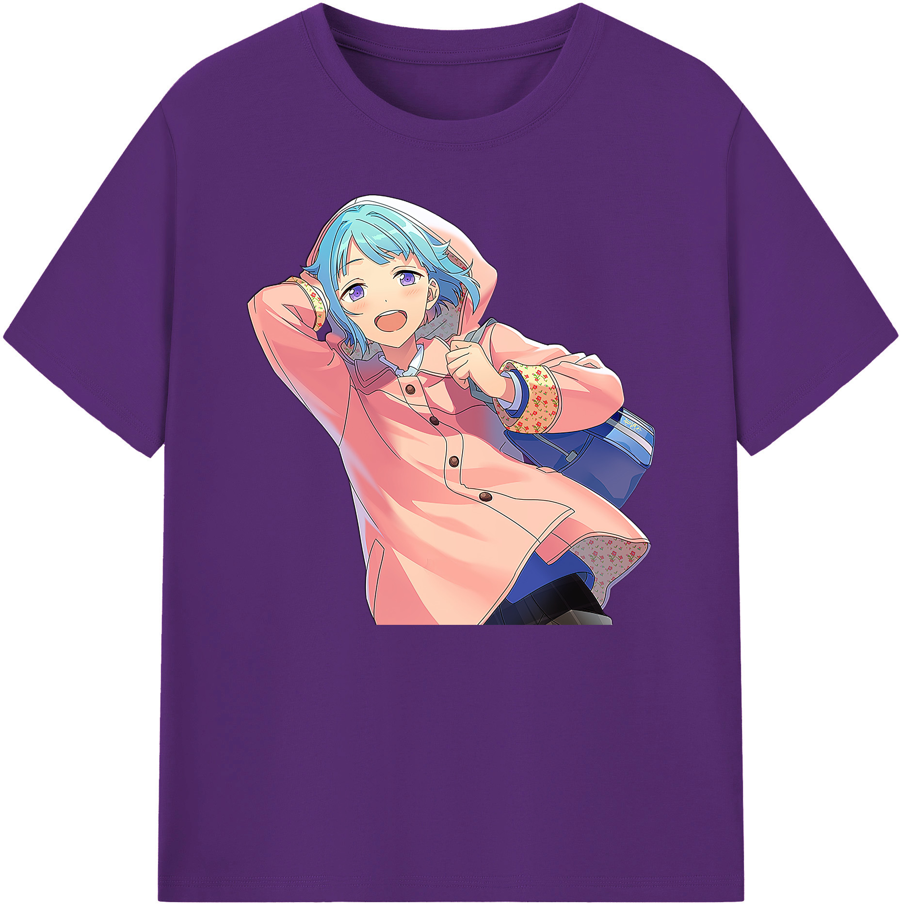 （画像用） あんさんぶるスターズ! Ensemble Stars 綿100％ メンズ半袖Tシャツ｜肌触りやわらか＆通気性