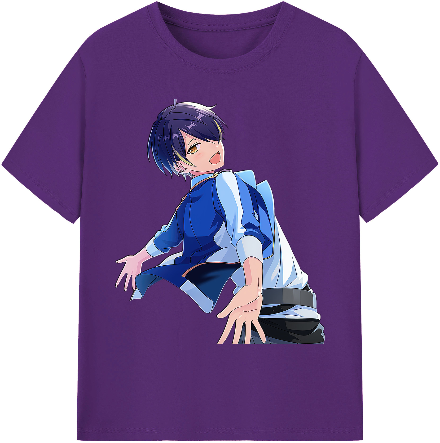 （画像用） あんさんぶるスターズ! Ensemble Stars 綿100％ メンズ半袖Tシャツ｜肌触りやわらか＆通気性