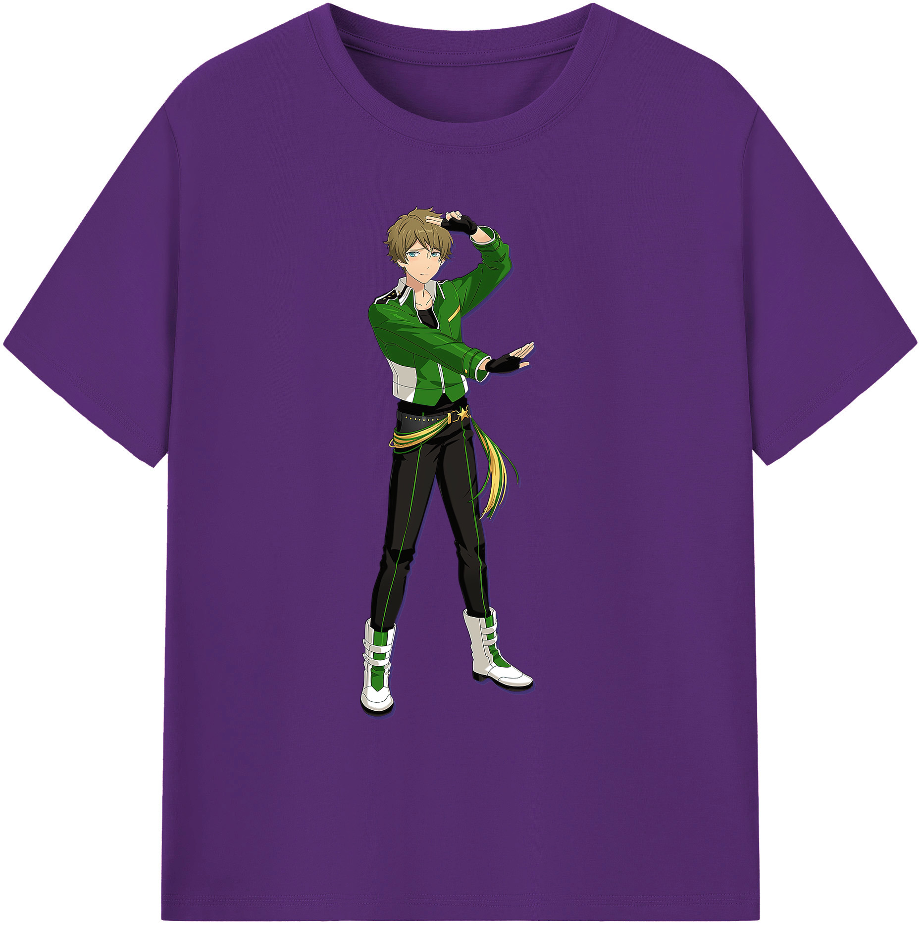 （画像用） あんさんぶるスターズ! Ensemble Stars 綿100％ メンズ半袖Tシャツ｜肌触りやわらか＆通気性
