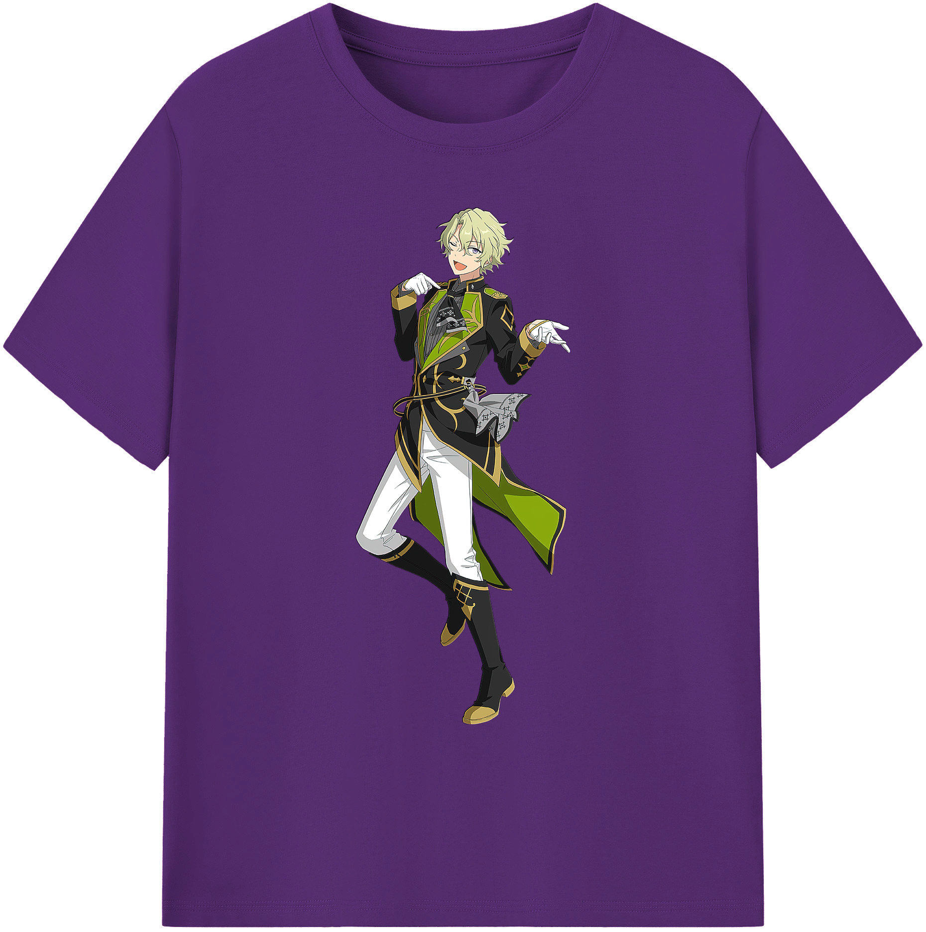 （画像用） あんさんぶるスターズ! Ensemble Stars 綿100％ メンズ半袖Tシャツ｜肌触りやわらか＆通気性