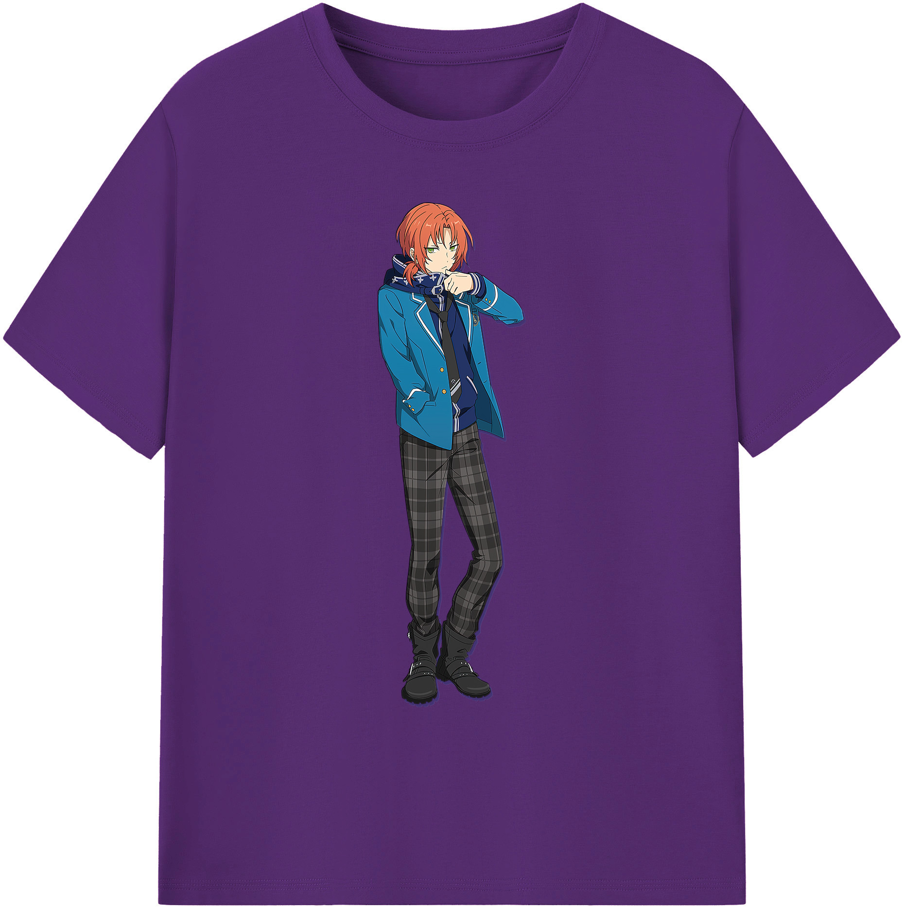 （画像用） あんさんぶるスターズ! Ensemble Stars 綿100％ メンズ半袖Tシャツ｜肌触りやわらか＆通気性