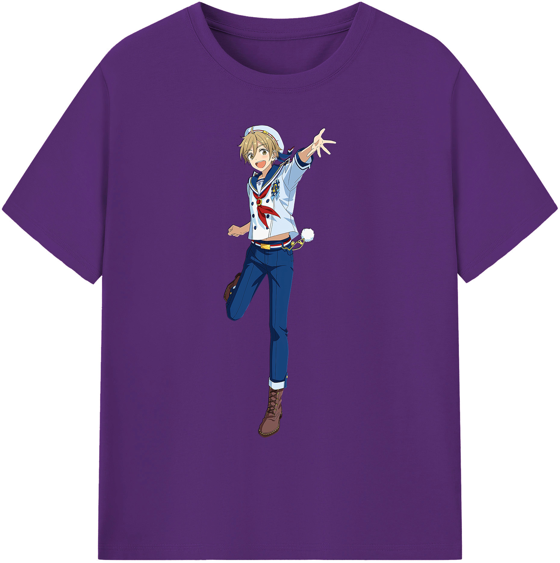 （画像用） あんさんぶるスターズ! Ensemble Stars 綿100％ メンズ半袖Tシャツ｜肌触りやわらか＆通気性