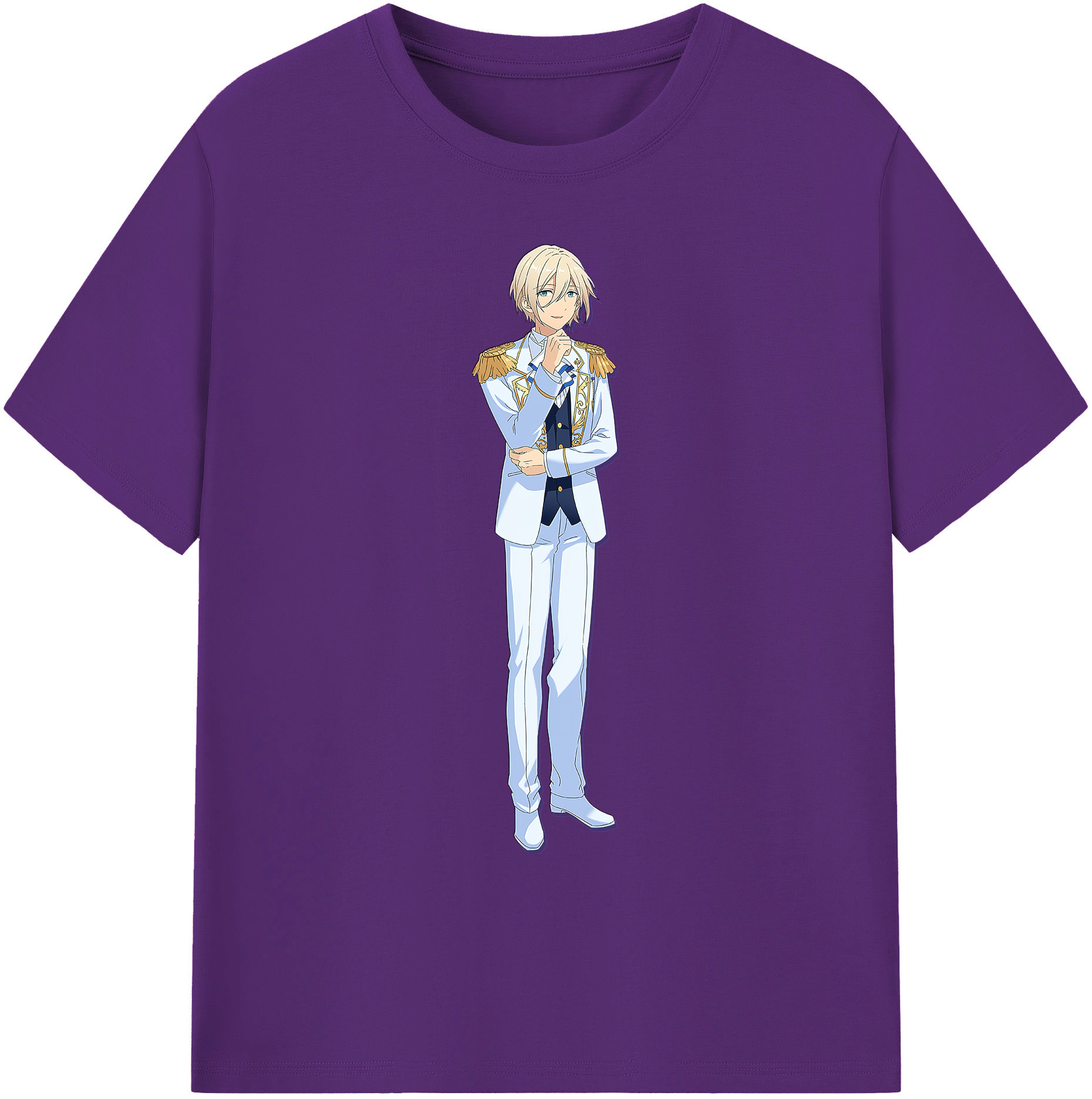 （画像用） あんさんぶるスターズ! Ensemble Stars 綿100％ メンズ半袖Tシャツ｜肌触りやわらか＆通気性