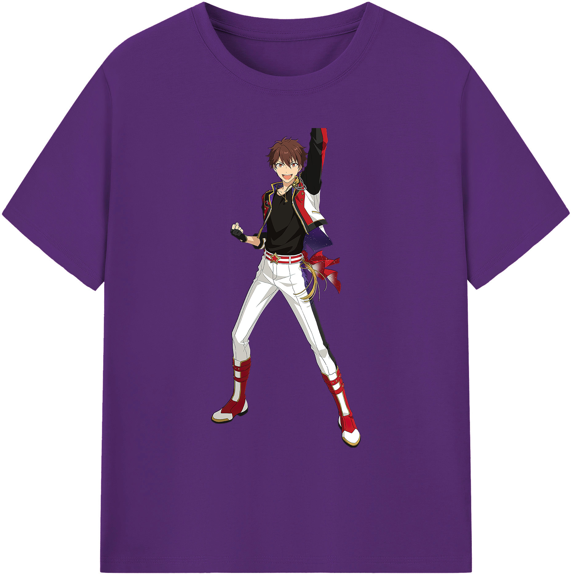 （画像用） あんさんぶるスターズ! Ensemble Stars 綿100％ メンズ半袖Tシャツ｜肌触りやわらか＆通気性