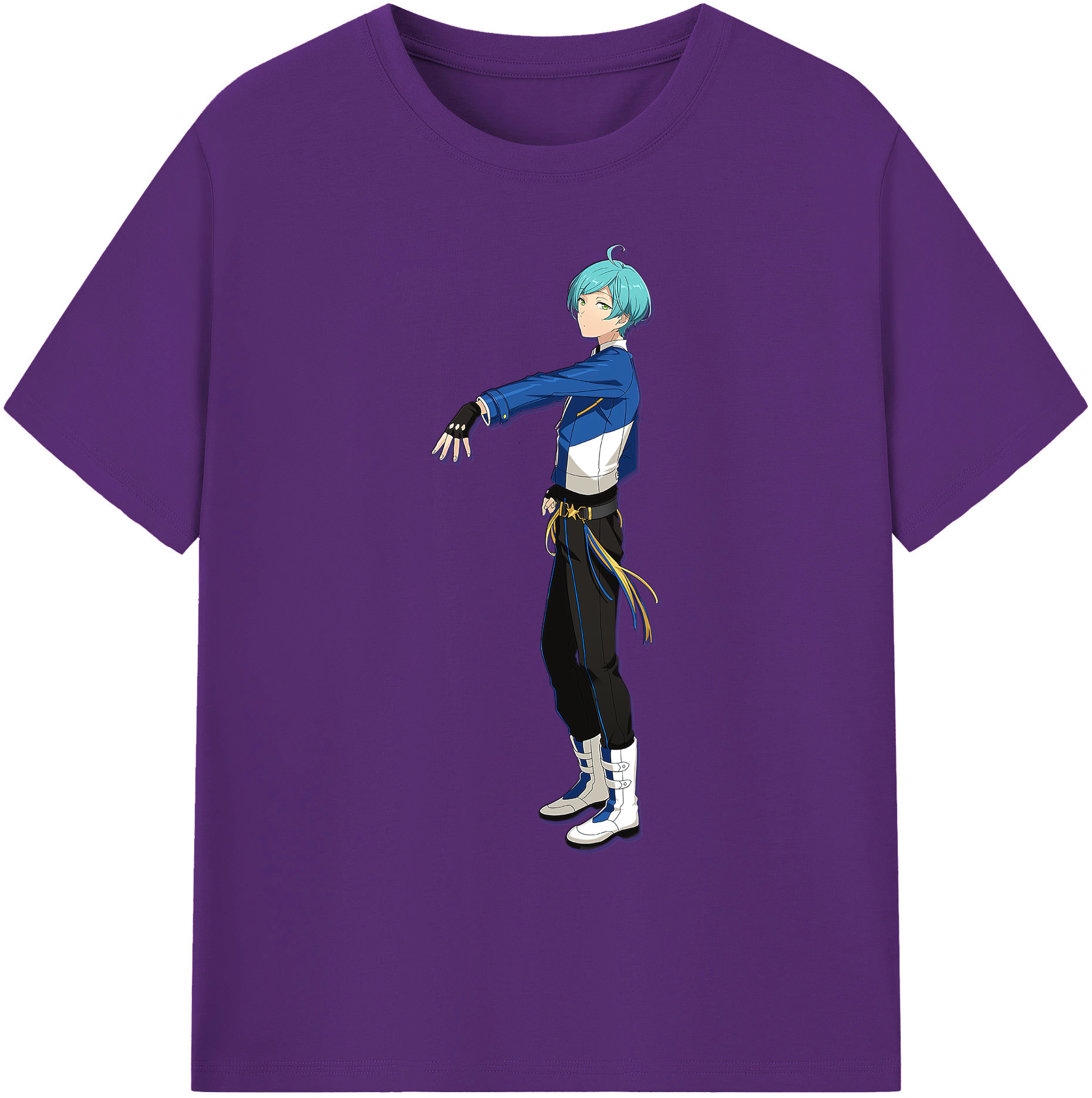 （画像用） あんさんぶるスターズ! Ensemble Stars 綿100％ メンズ半袖Tシャツ｜肌触りやわらか＆通気性