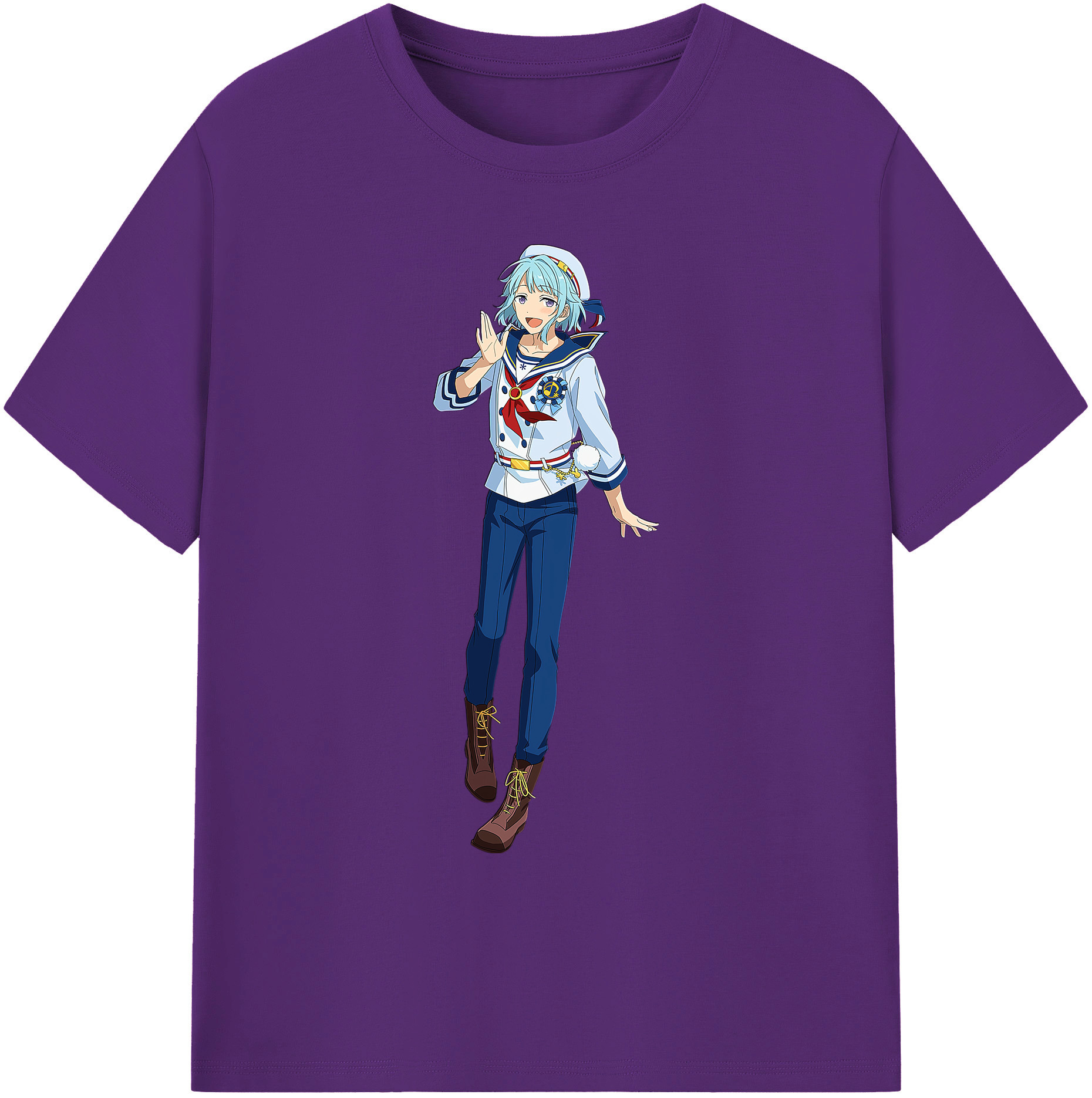 （画像用） あんさんぶるスターズ! Ensemble Stars 綿100％ メンズ半袖Tシャツ｜肌触りやわらか＆通気性