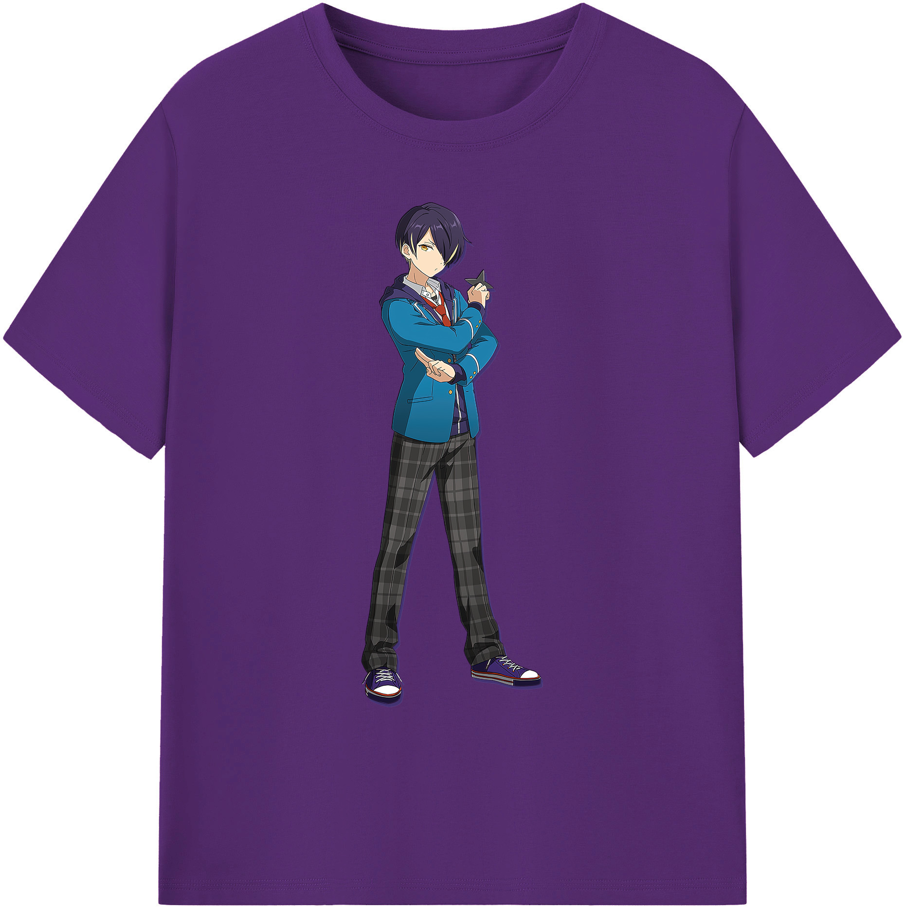 （画像用） あんさんぶるスターズ! Ensemble Stars 綿100％ メンズ半袖Tシャツ｜肌触りやわらか＆通気性