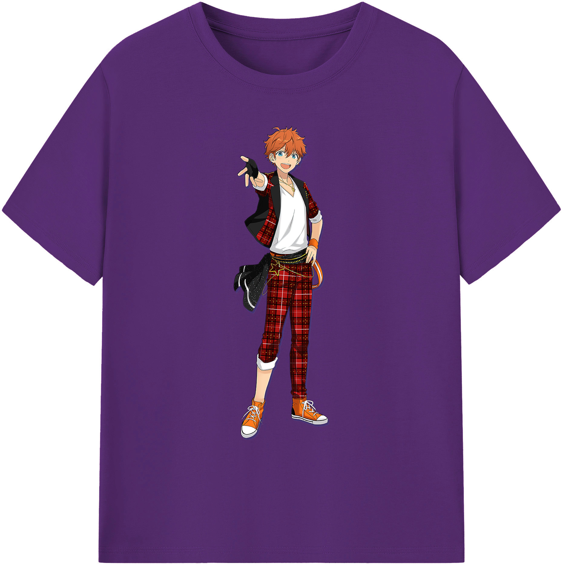 （画像用） あんさんぶるスターズ! Ensemble Stars 綿100％ メンズ半袖Tシャツ｜肌触りやわらか＆通気性