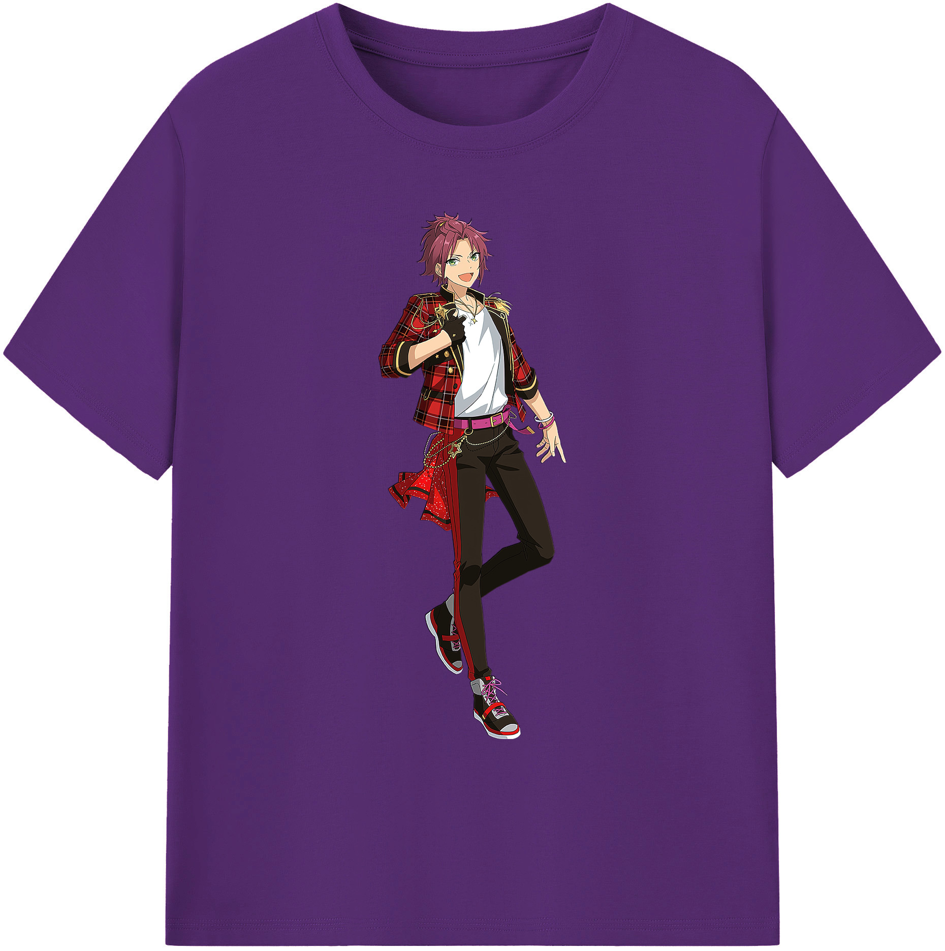 （画像用） あんさんぶるスターズ! Ensemble Stars 綿100％ メンズ半袖Tシャツ｜肌触りやわらか＆通気性