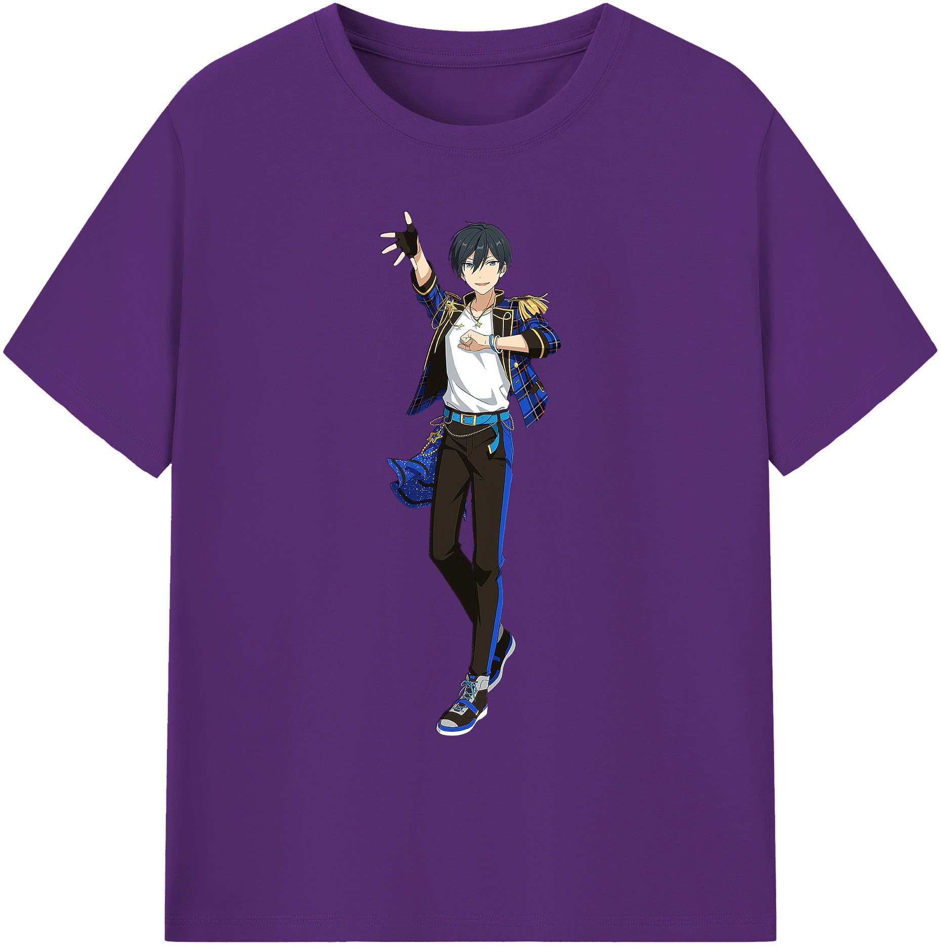 （画像用） あんさんぶるスターズ! Ensemble Stars 綿100％ メンズ半袖Tシャツ｜肌触りやわらか＆通気性