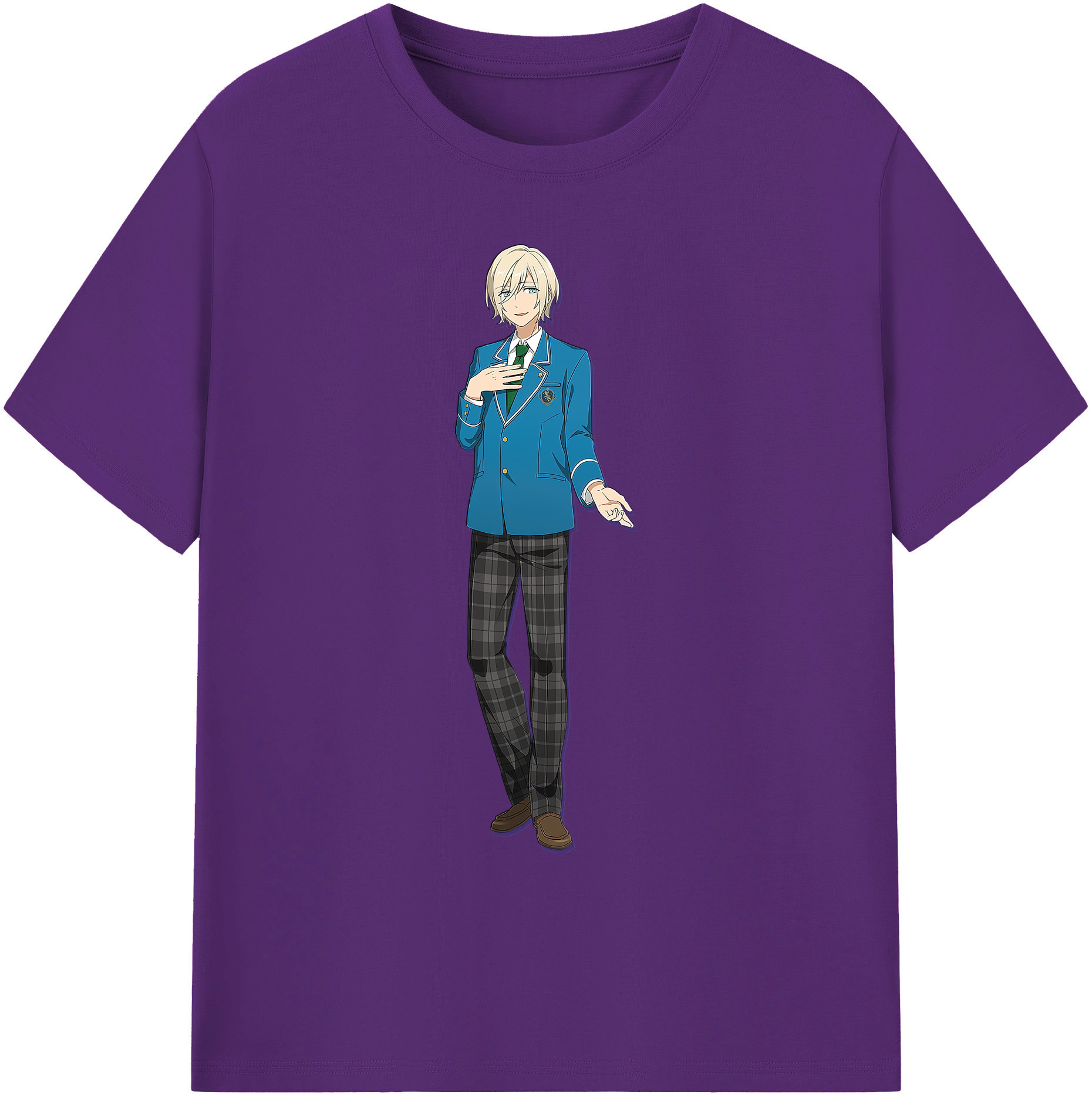 （画像用） あんさんぶるスターズ! Ensemble Stars 綿100％ メンズ半袖Tシャツ｜肌触りやわらか＆通気性