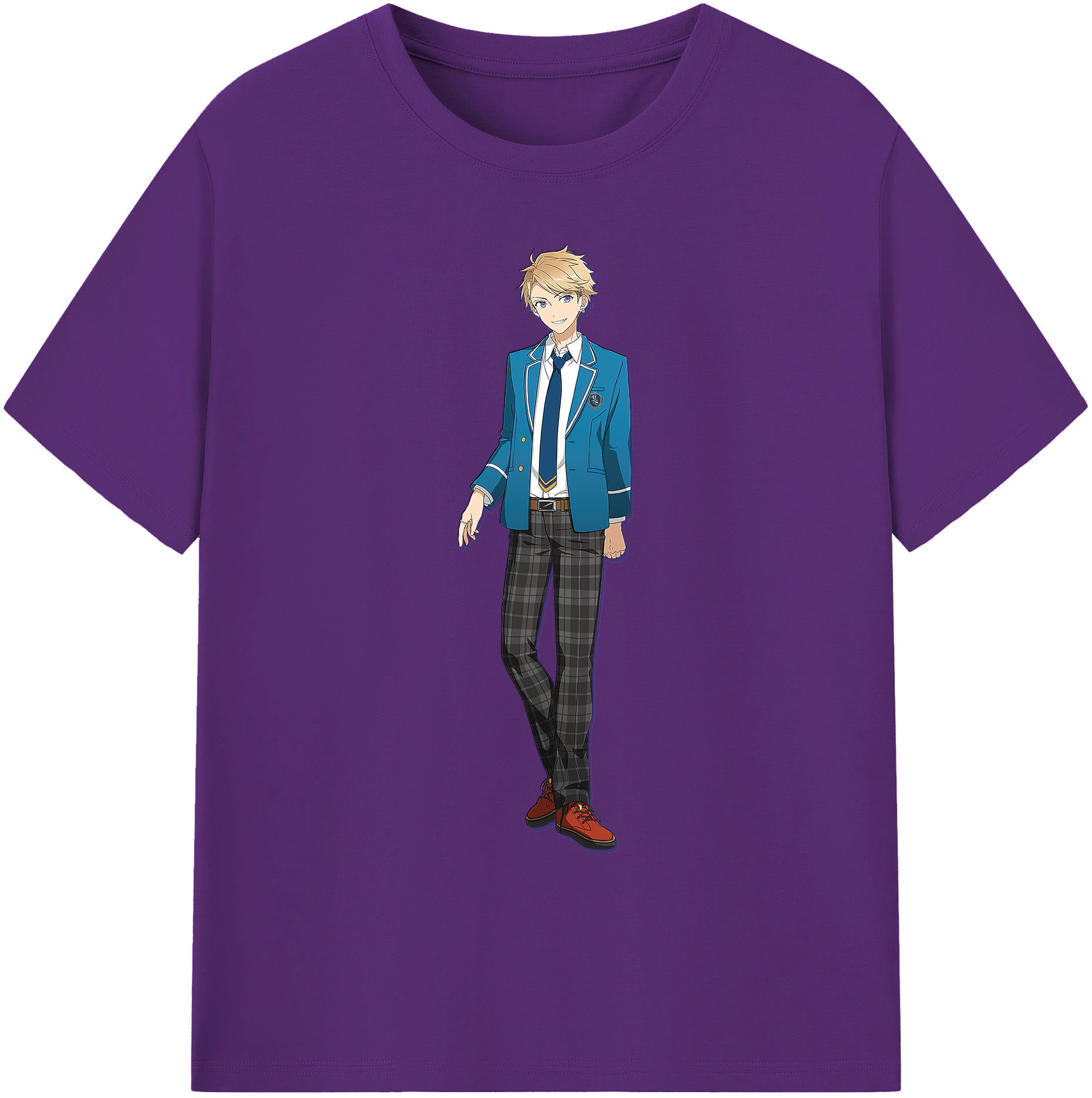 （画像用） あんさんぶるスターズ! Ensemble Stars 綿100％ メンズ半袖Tシャツ｜肌触りやわらか＆通気性