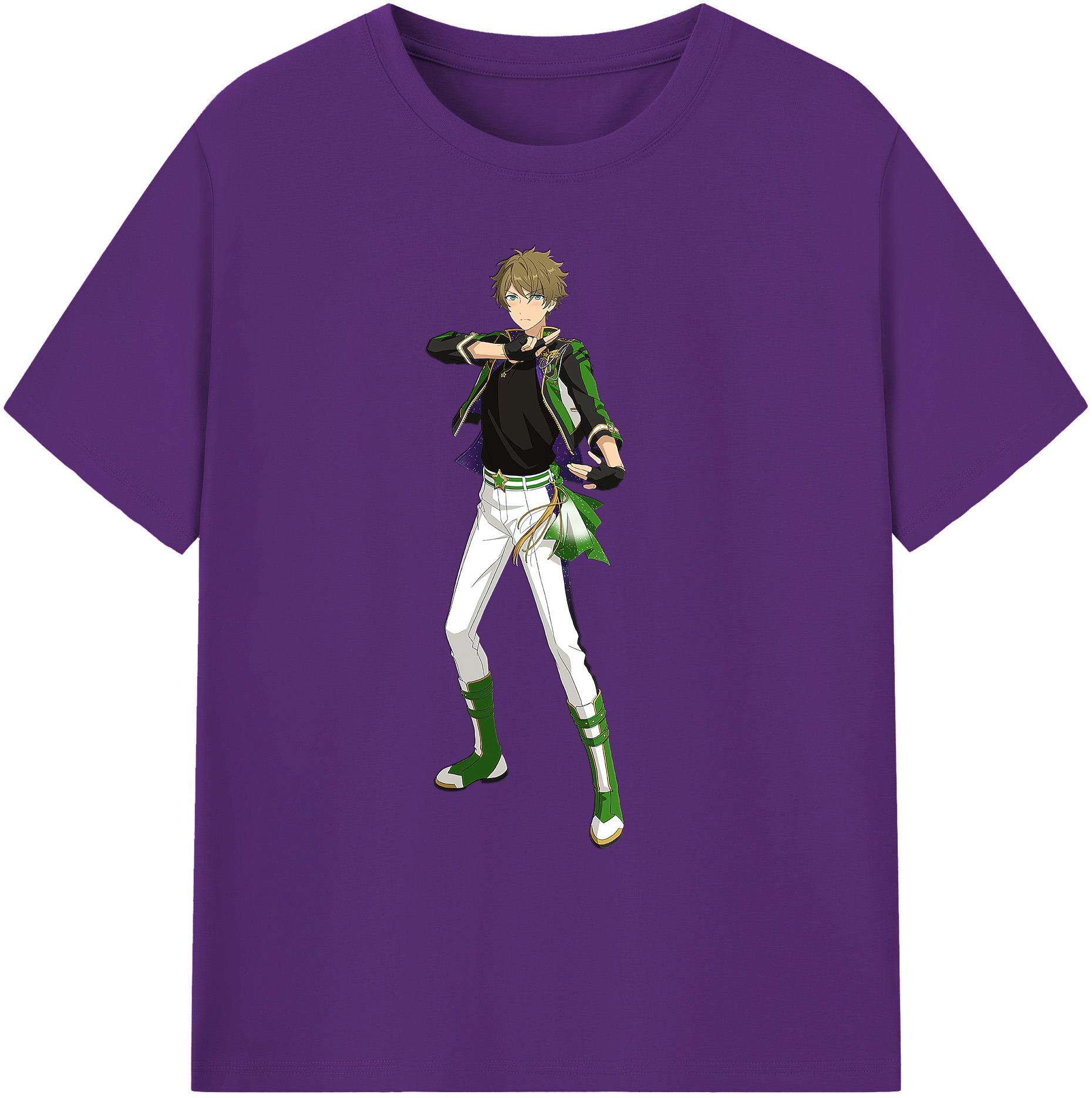 （画像用） あんさんぶるスターズ! Ensemble Stars 綿100％ メンズ半袖Tシャツ｜肌触りやわらか＆通気性
