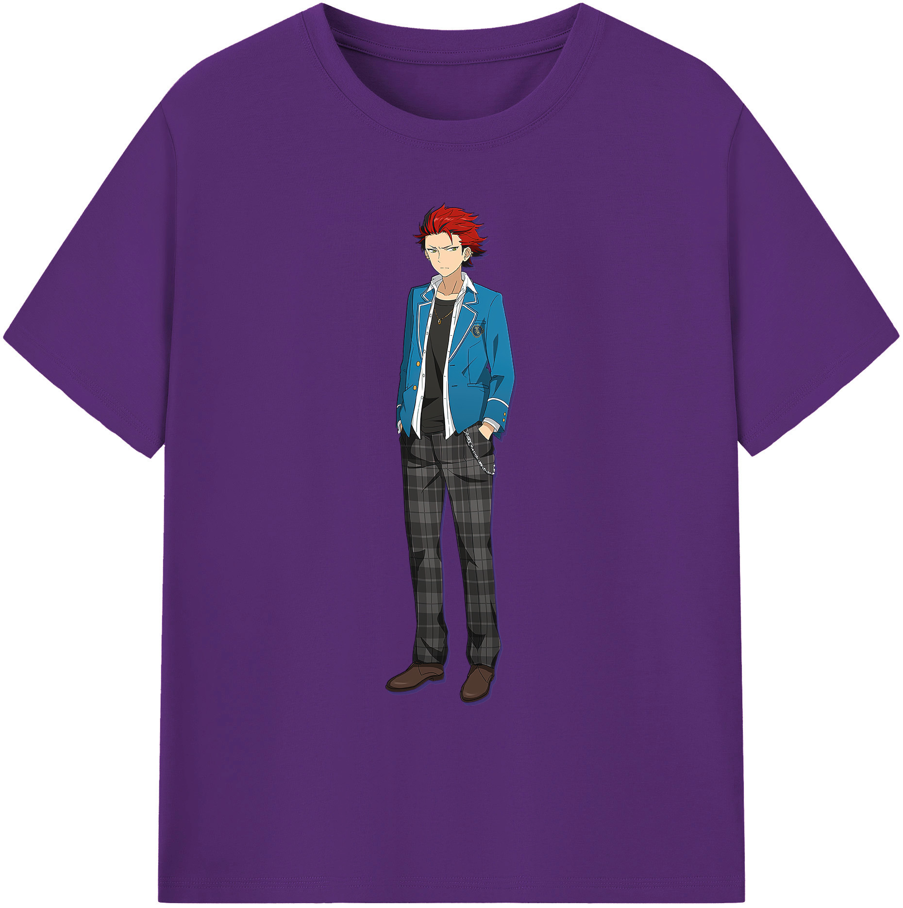 （画像用） あんさんぶるスターズ! Ensemble Stars 綿100％ メンズ半袖Tシャツ｜肌触りやわらか＆通気性