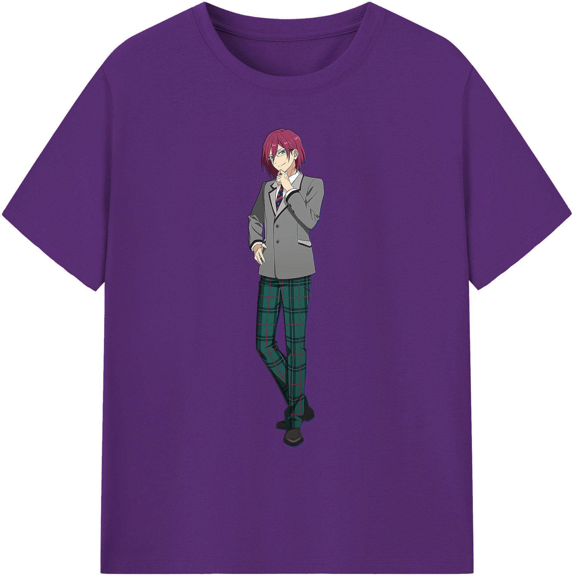 （画像用） あんさんぶるスターズ! Ensemble Stars 綿100％ メンズ半袖Tシャツ｜肌触りやわらか＆通気性