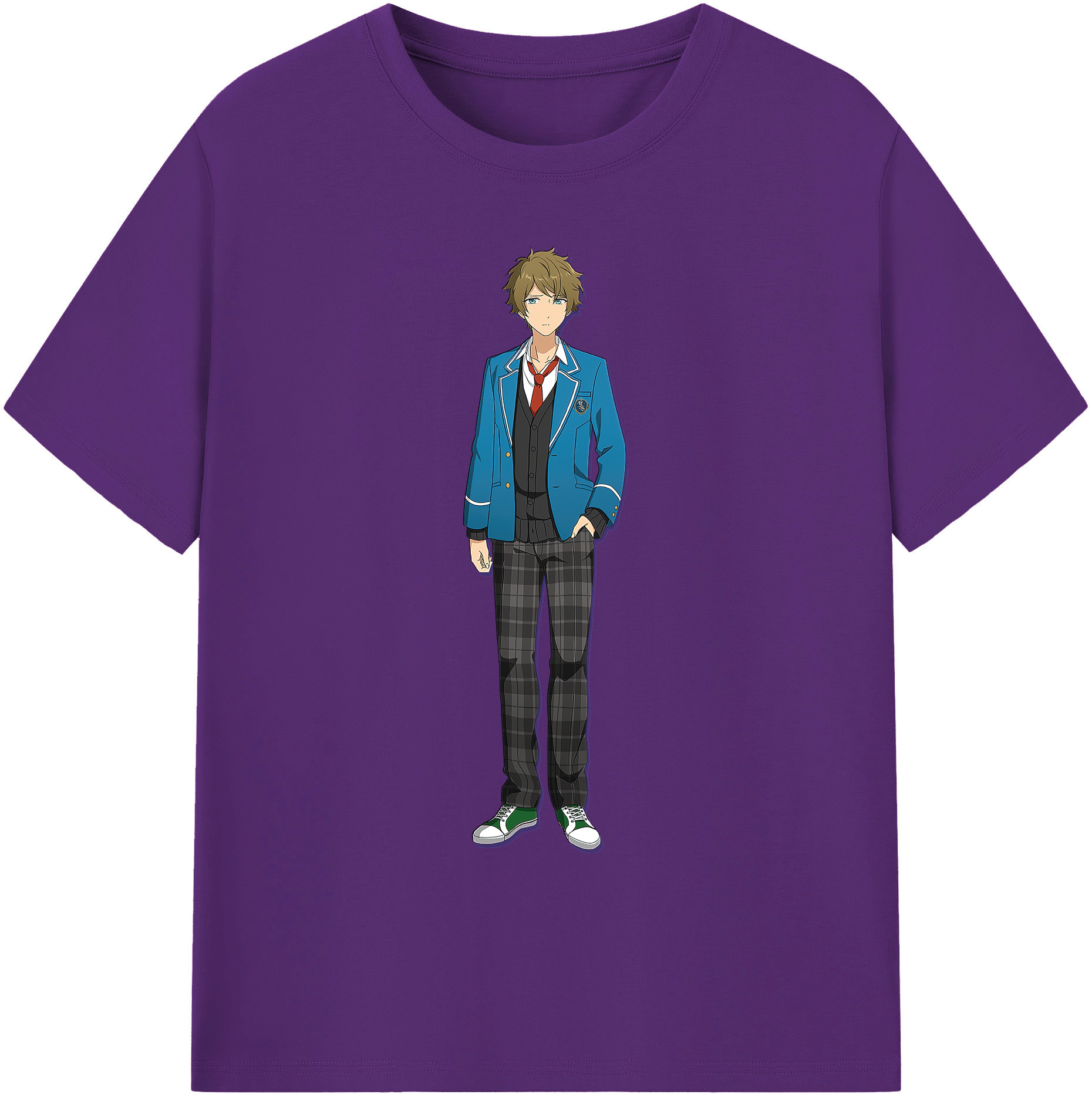 （画像用） あんさんぶるスターズ! Ensemble Stars 綿100％ メンズ半袖Tシャツ｜肌触りやわらか＆通気性
