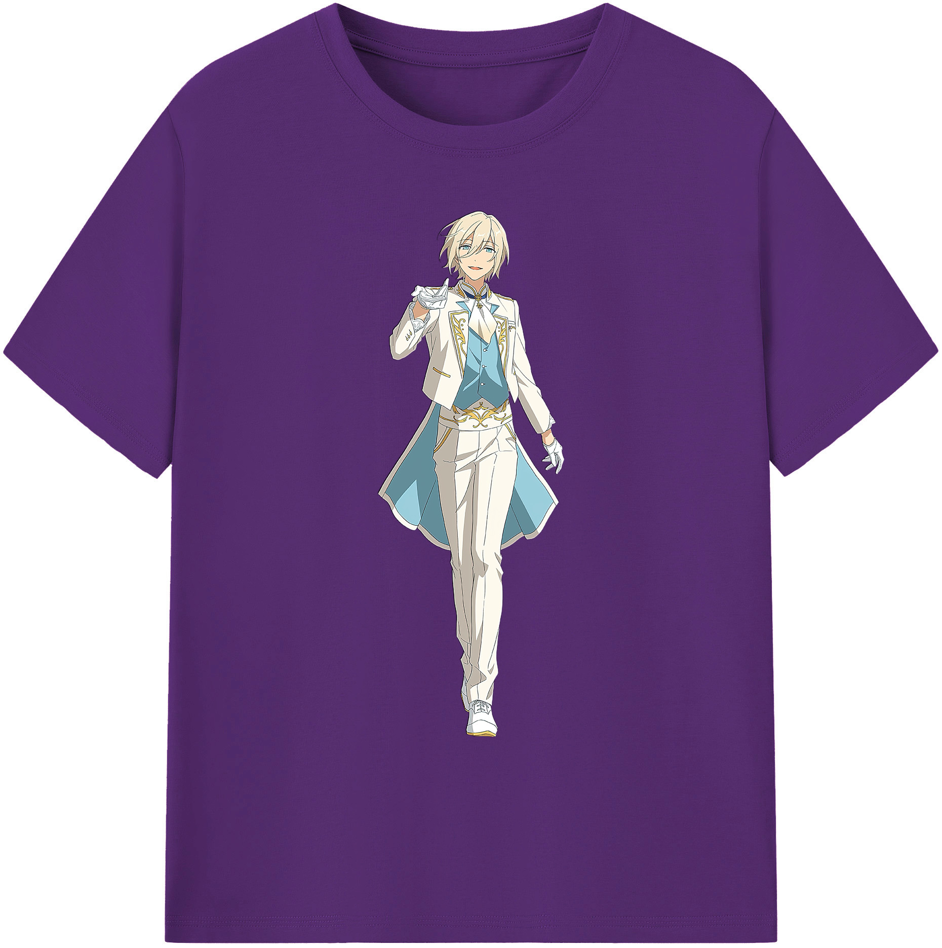 （画像用） あんさんぶるスターズ! Ensemble Stars 綿100％ メンズ半袖Tシャツ｜肌触りやわらか＆通気性