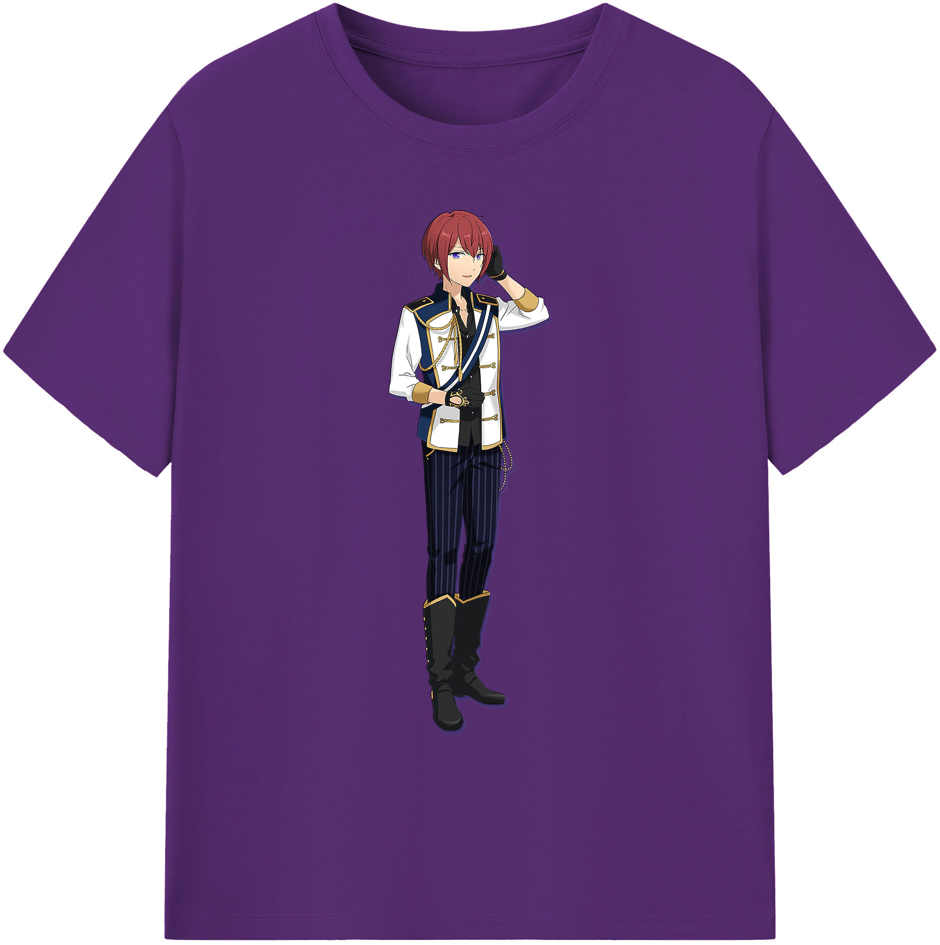 （画像用） あんさんぶるスターズ! Ensemble Stars 綿100％ メンズ半袖Tシャツ｜肌触りやわらか＆通気性