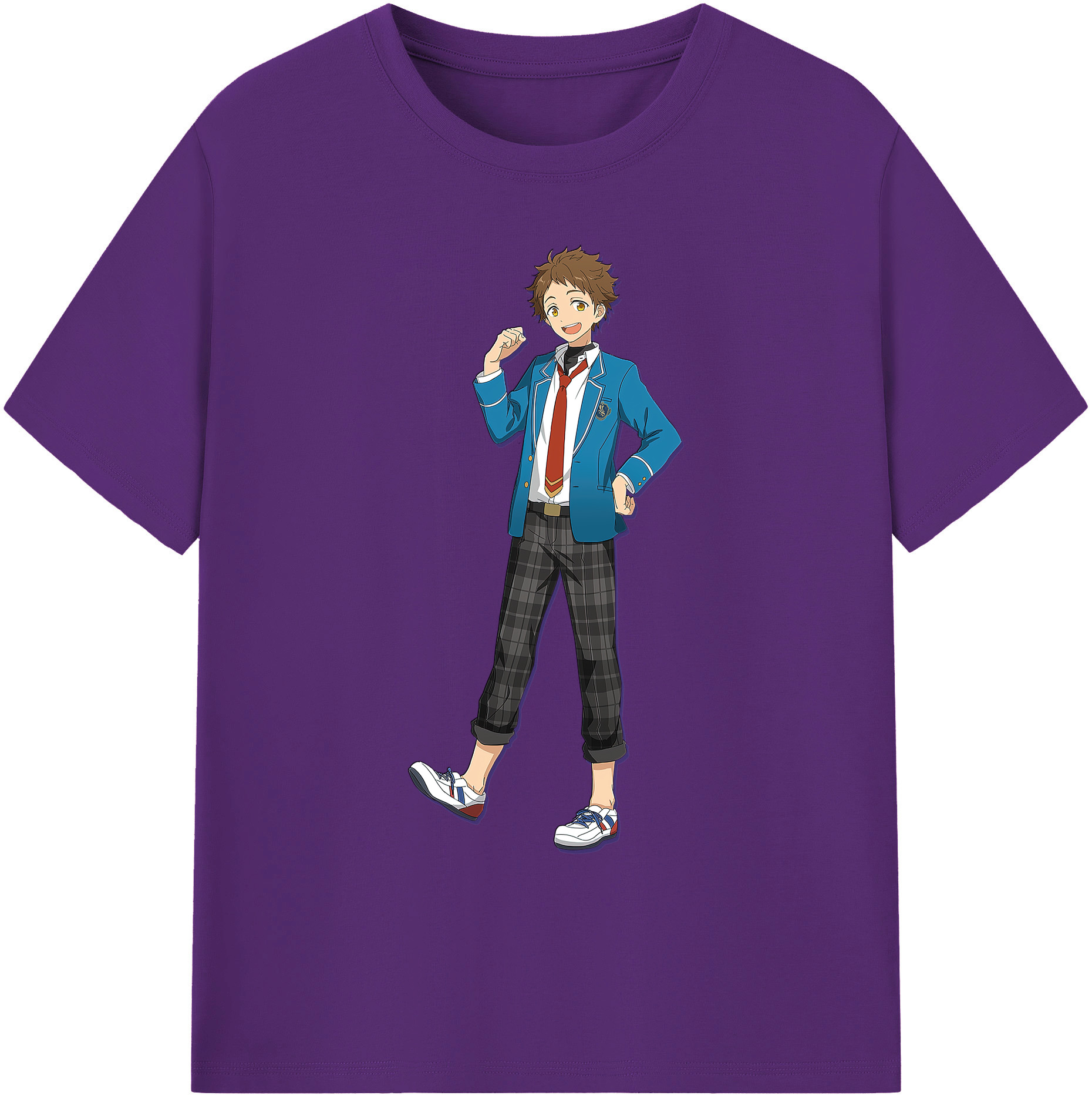 （画像用） あんさんぶるスターズ! Ensemble Stars 綿100％ メンズ半袖Tシャツ｜肌触りやわらか＆通気性