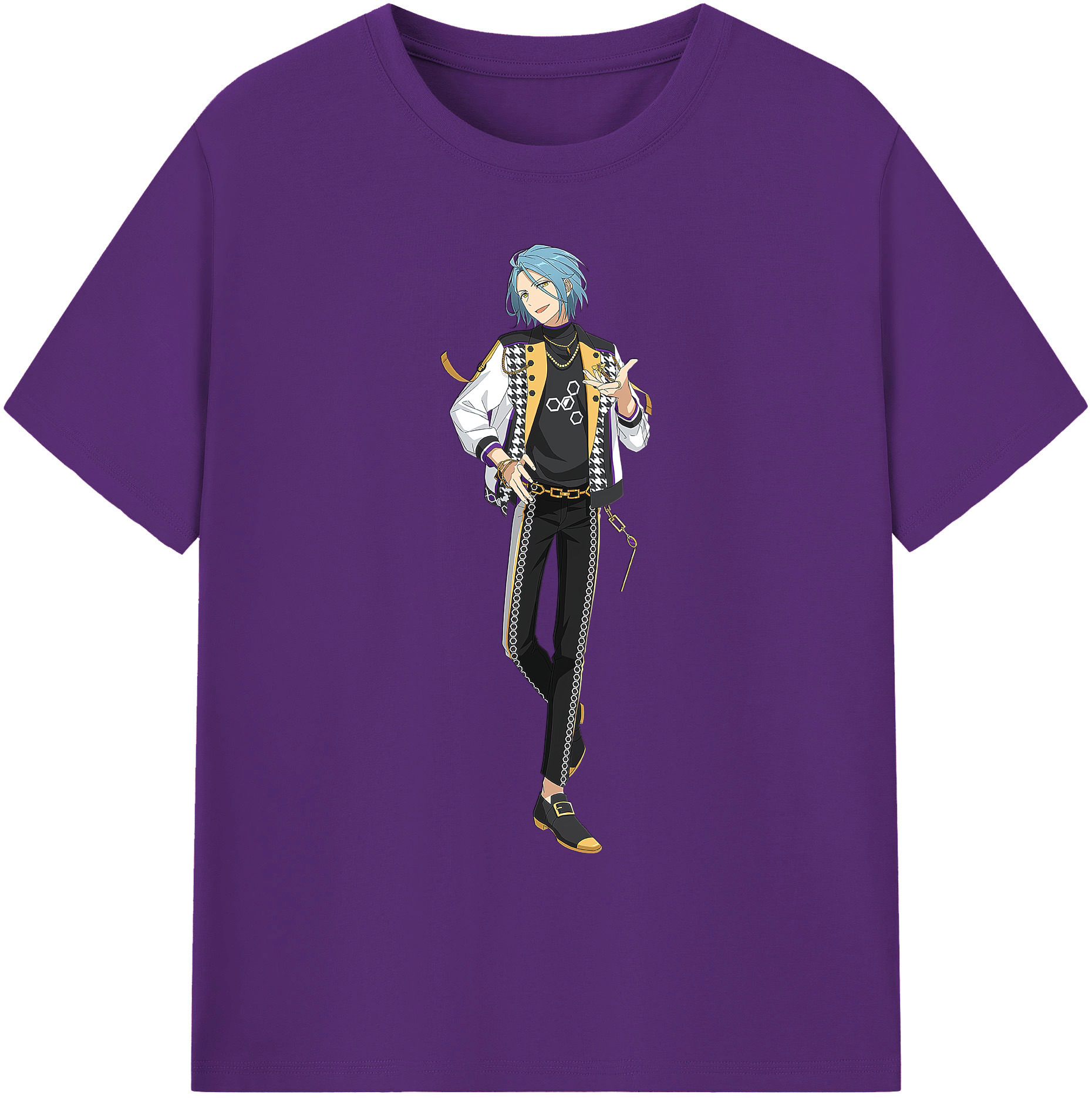 （画像用） あんさんぶるスターズ! Ensemble Stars 綿100％ メンズ半袖Tシャツ｜肌触りやわらか＆通気性