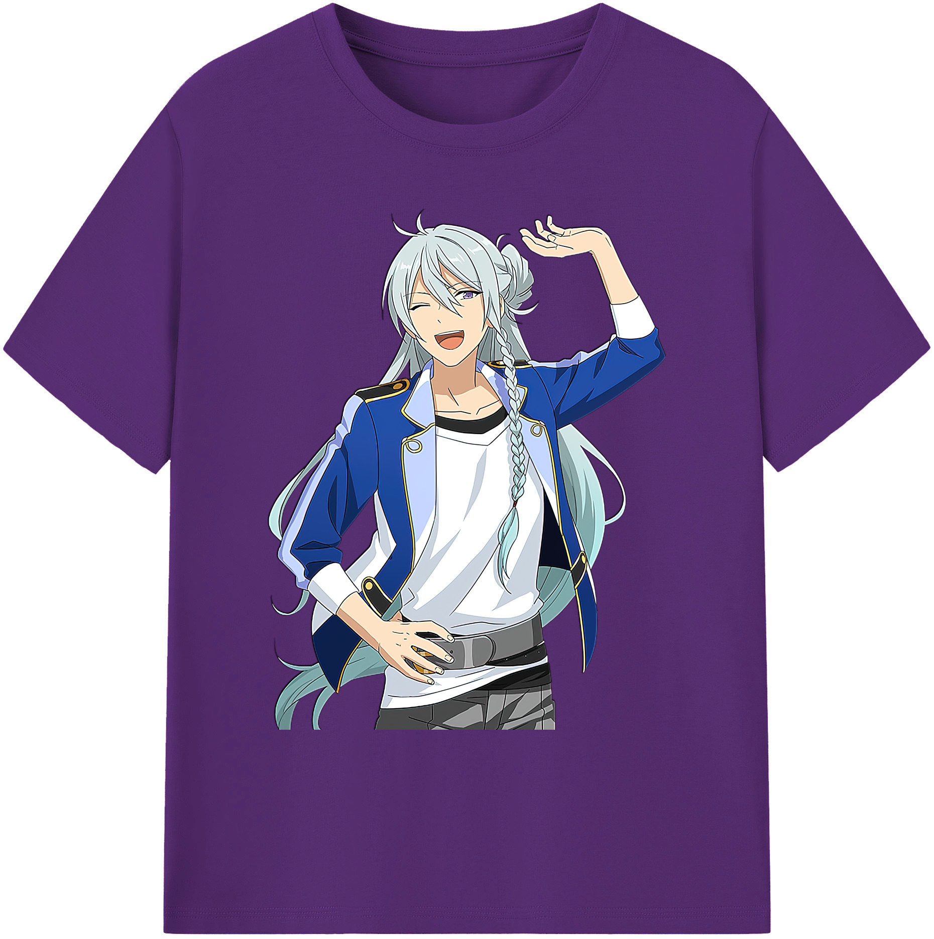 （画像用） あんさんぶるスターズ! Ensemble Stars 綿100％ メンズ半袖Tシャツ｜肌触りやわらか＆通気性