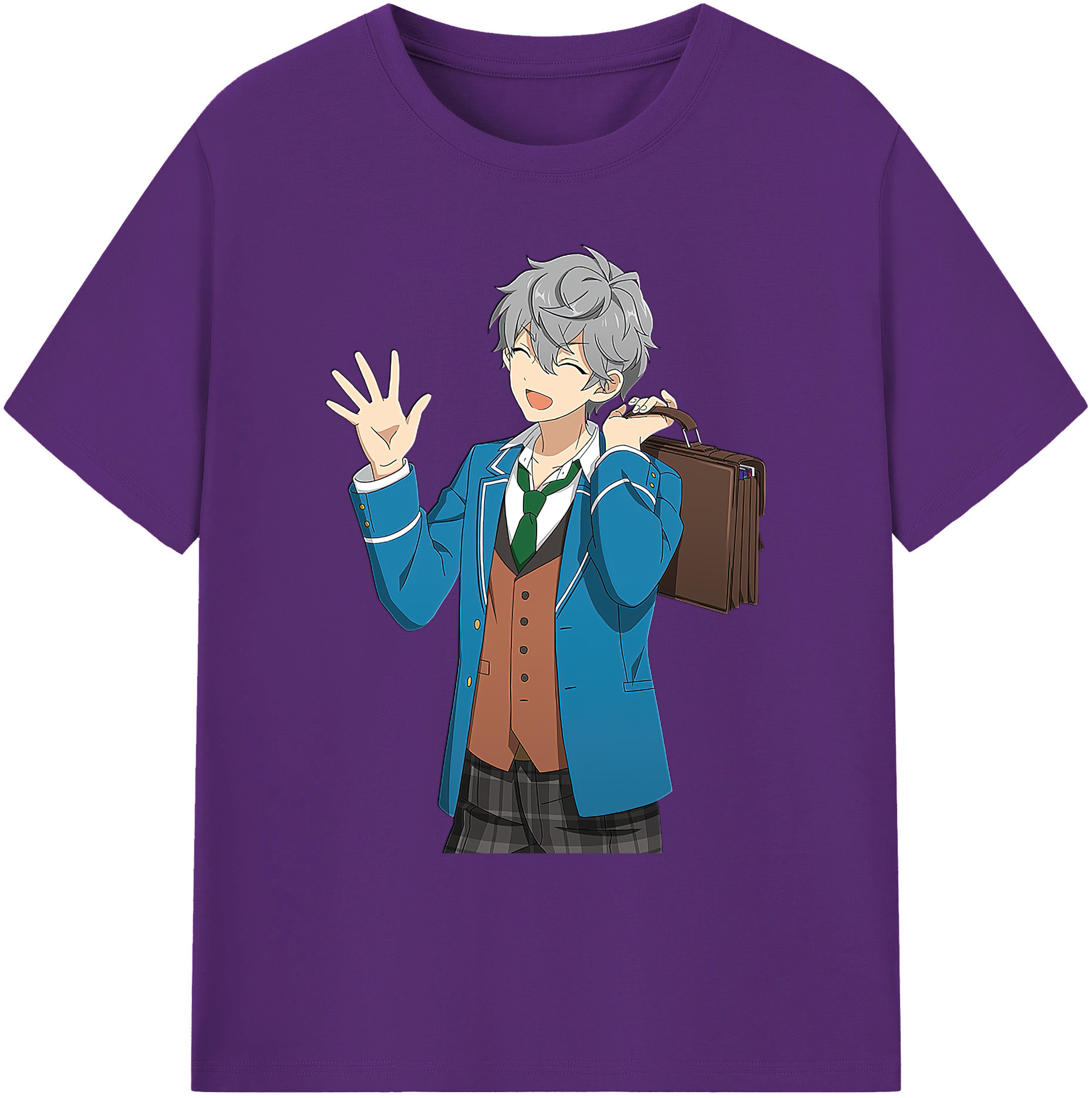 （画像用） あんさんぶるスターズ! Ensemble Stars 綿100％ メンズ半袖Tシャツ｜肌触りやわらか＆通気性