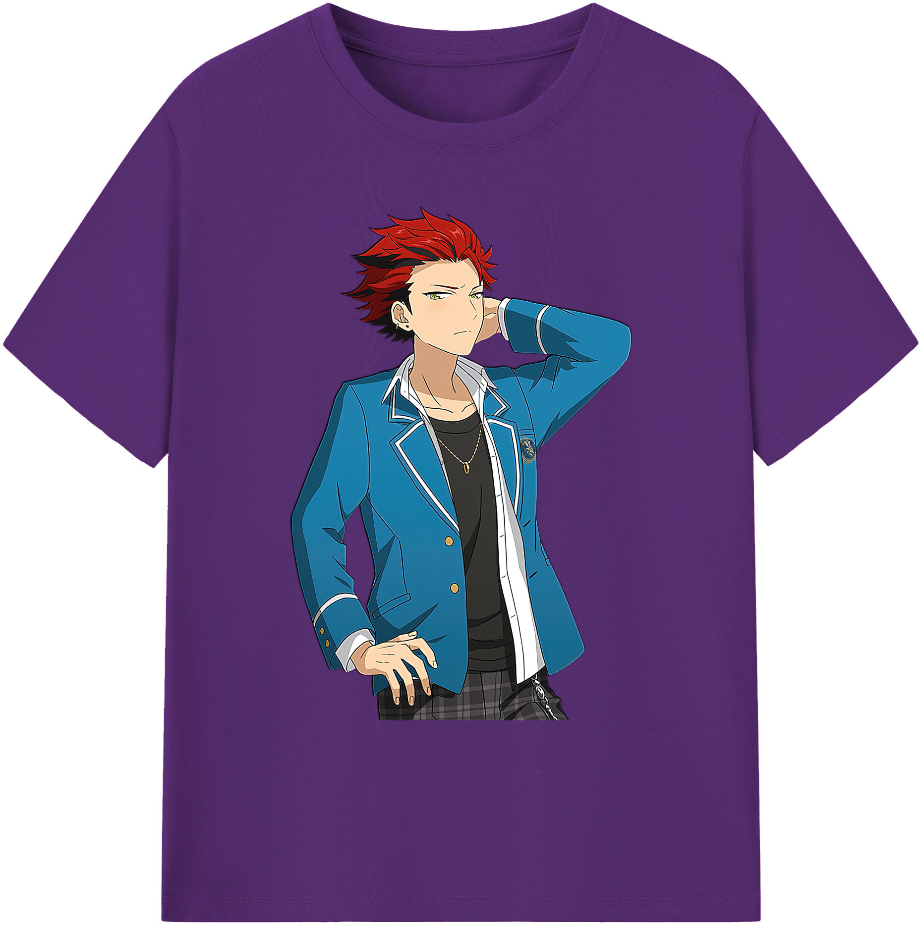 （画像用） あんさんぶるスターズ! Ensemble Stars 綿100％ メンズ半袖Tシャツ｜肌触りやわらか＆通気性
