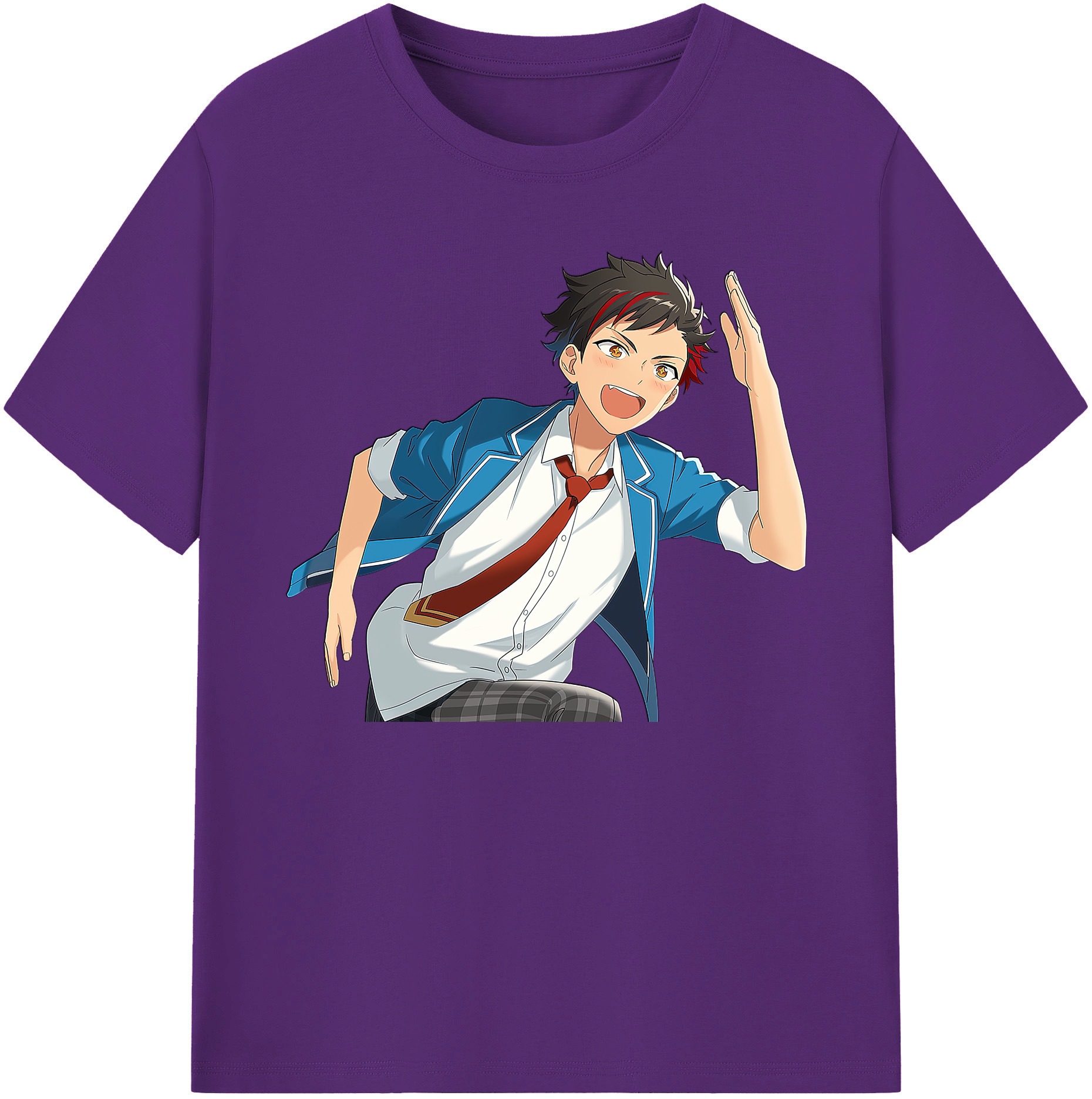 （画像用） あんさんぶるスターズ! Ensemble Stars 綿100％ メンズ半袖Tシャツ｜肌触りやわらか＆通気性