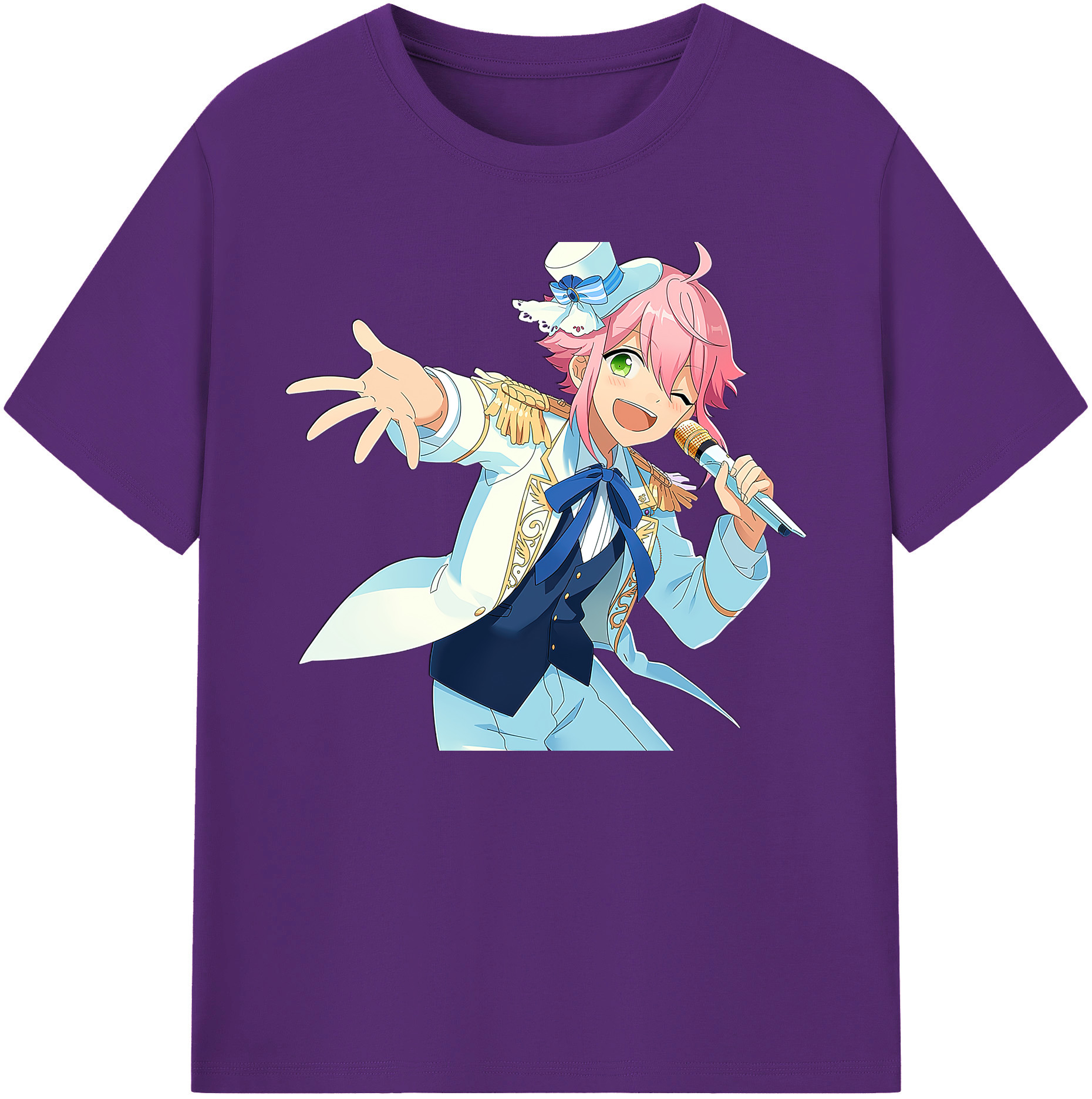 （画像用） あんさんぶるスターズ! Ensemble Stars 綿100％ メンズ半袖Tシャツ｜肌触りやわらか＆通気性