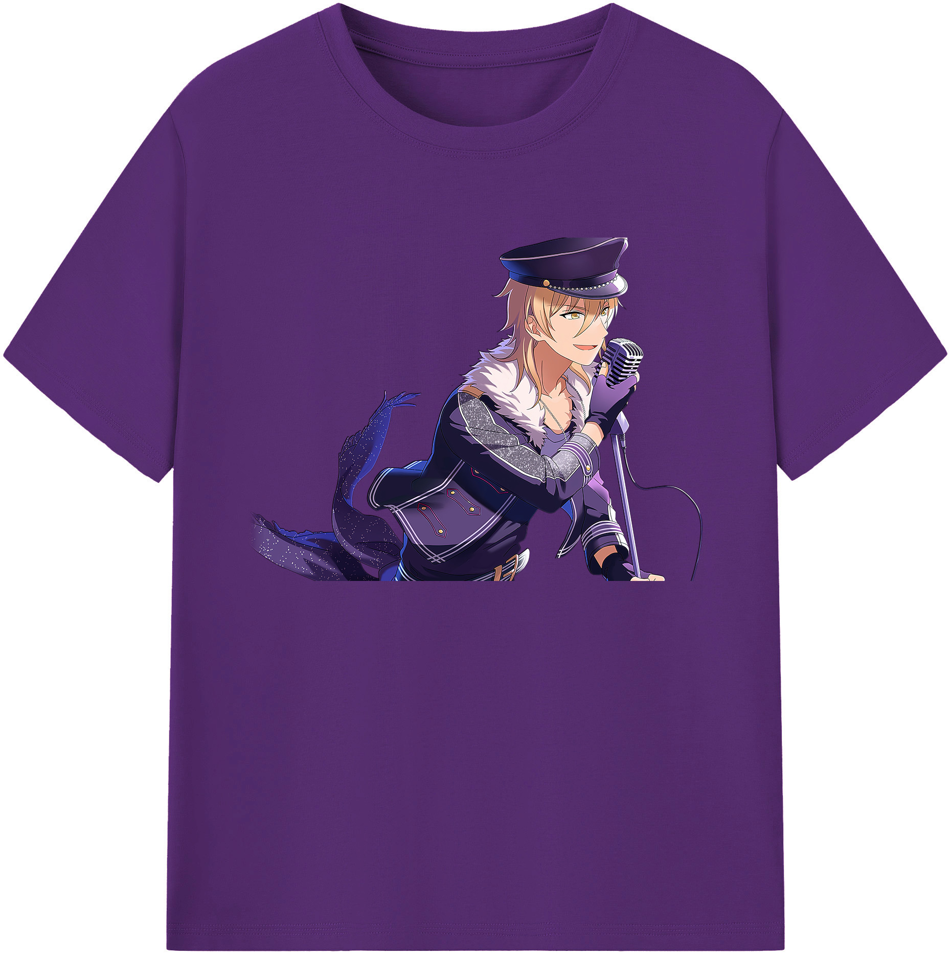 （画像用） あんさんぶるスターズ! Ensemble Stars 綿100％ メンズ半袖Tシャツ｜肌触りやわらか＆通気性