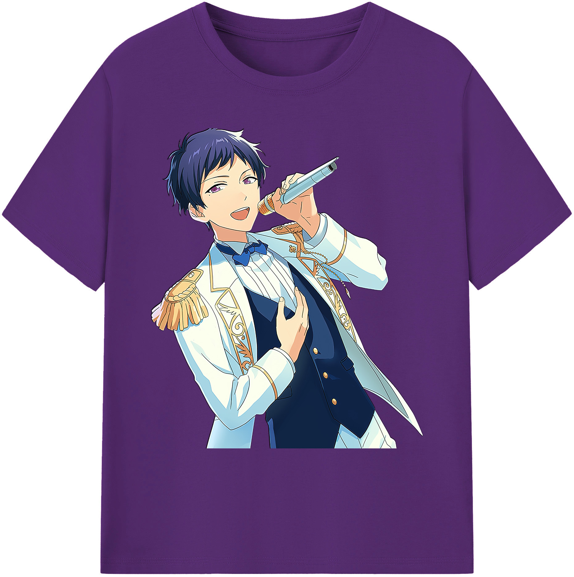 （画像用） あんさんぶるスターズ! Ensemble Stars 綿100％ メンズ半袖Tシャツ｜肌触りやわらか＆通気性