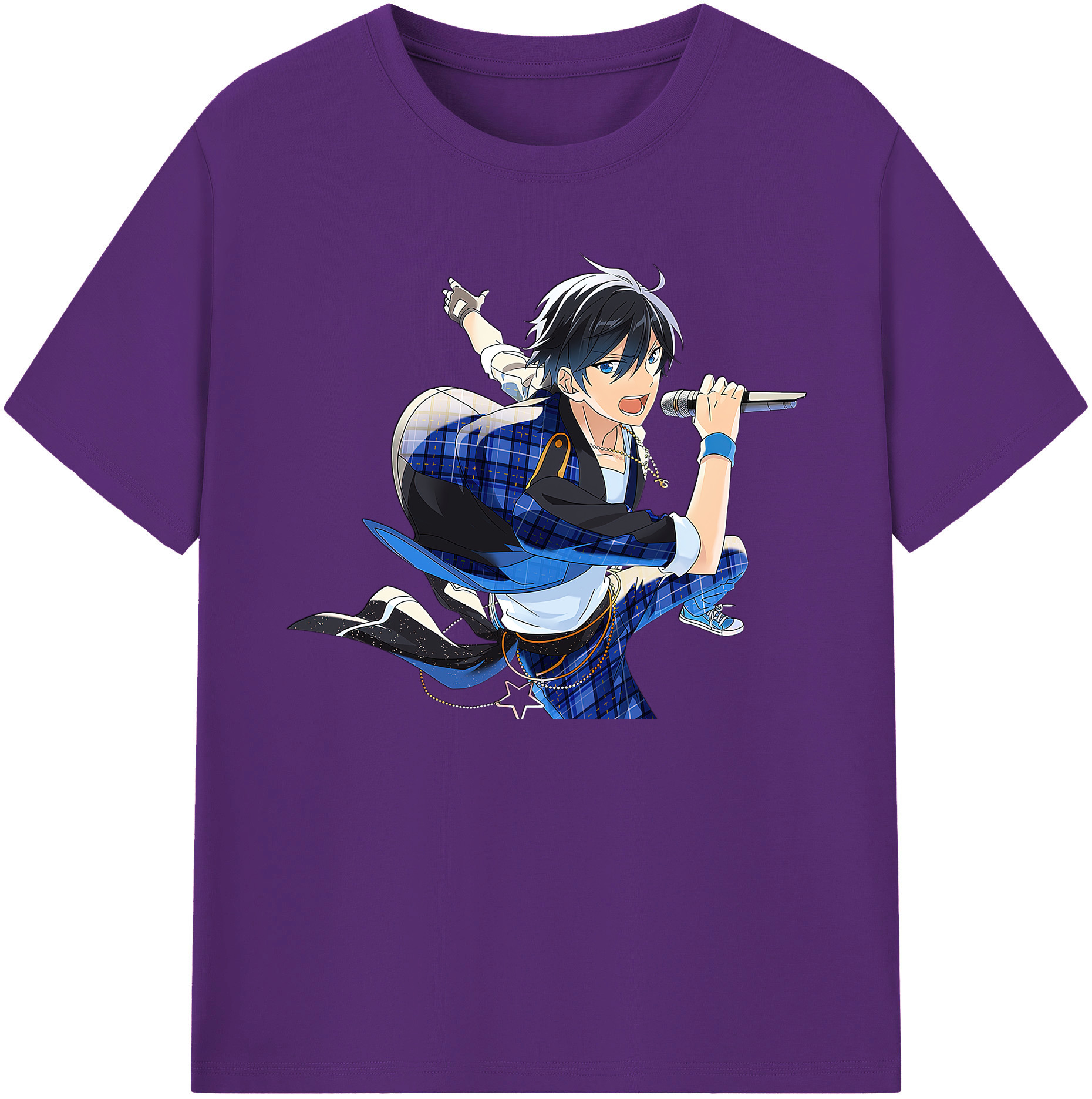 （画像用） あんさんぶるスターズ! Ensemble Stars 綿100％ メンズ半袖Tシャツ｜肌触りやわらか＆通気性